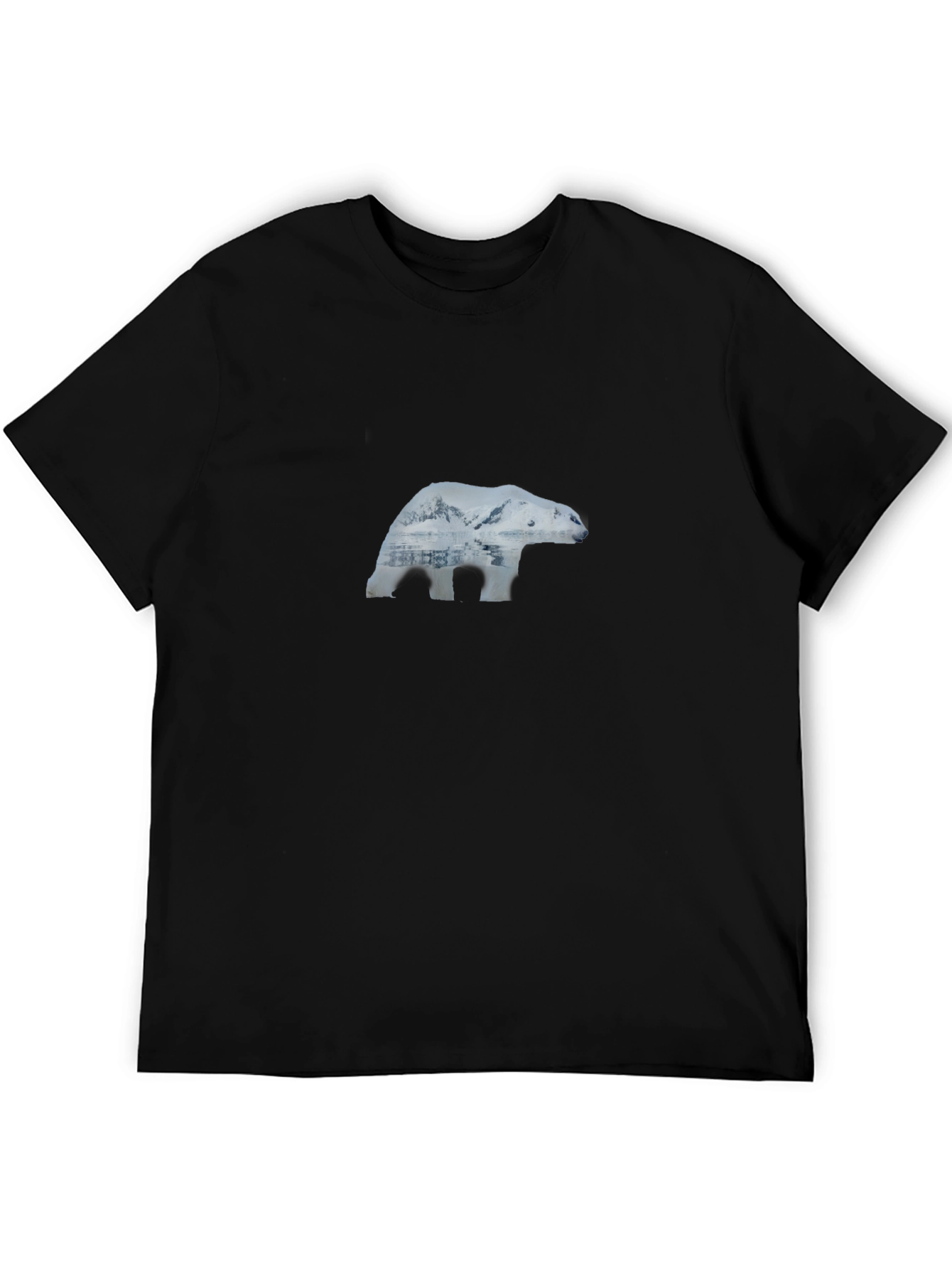 Polar Bear Landscape Graphic Tee - Black