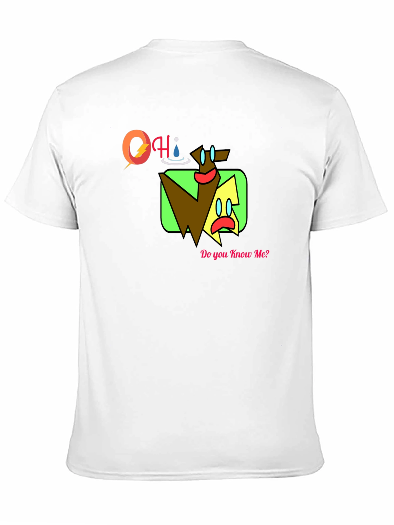 Abstract Graphic Print T-Shirt - Do You Know Me?