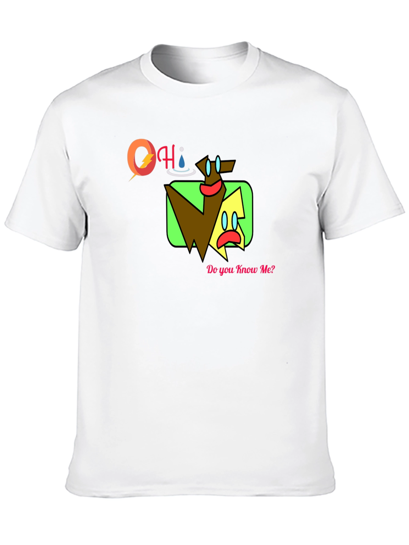 Abstract Graphic Print T-Shirt - Do You Know Me?