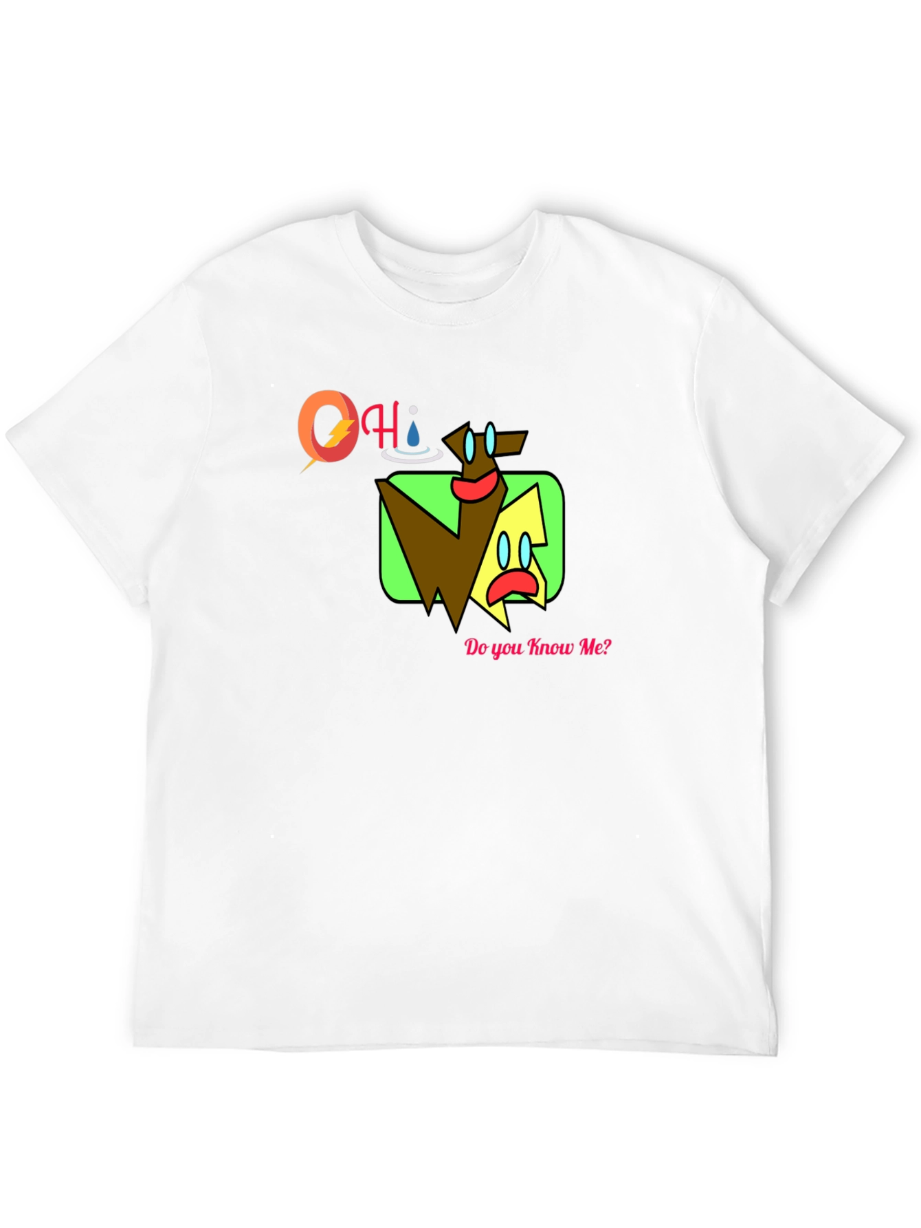 Abstract Graphic Print T-Shirt - Do You Know Me?