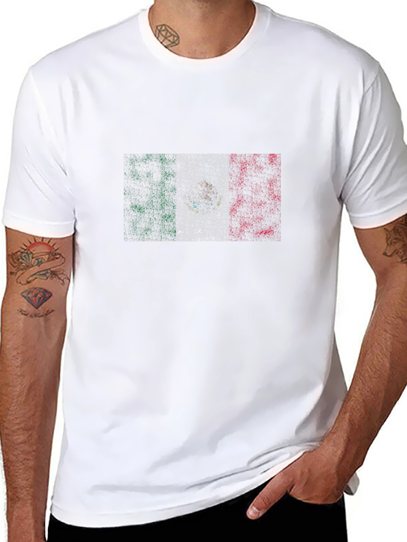 Mexico Flag T-Shirt - Distressed Graphic Tee