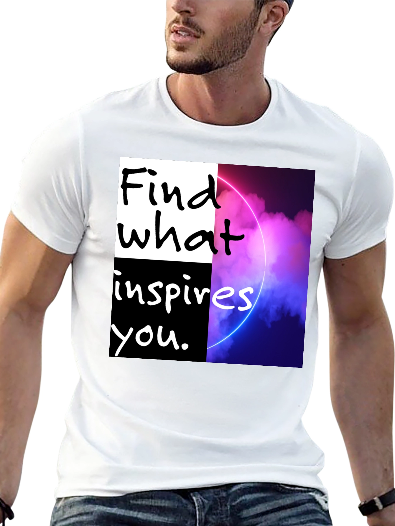 Motivational Graphic T-Shirt - Find What Inspires You