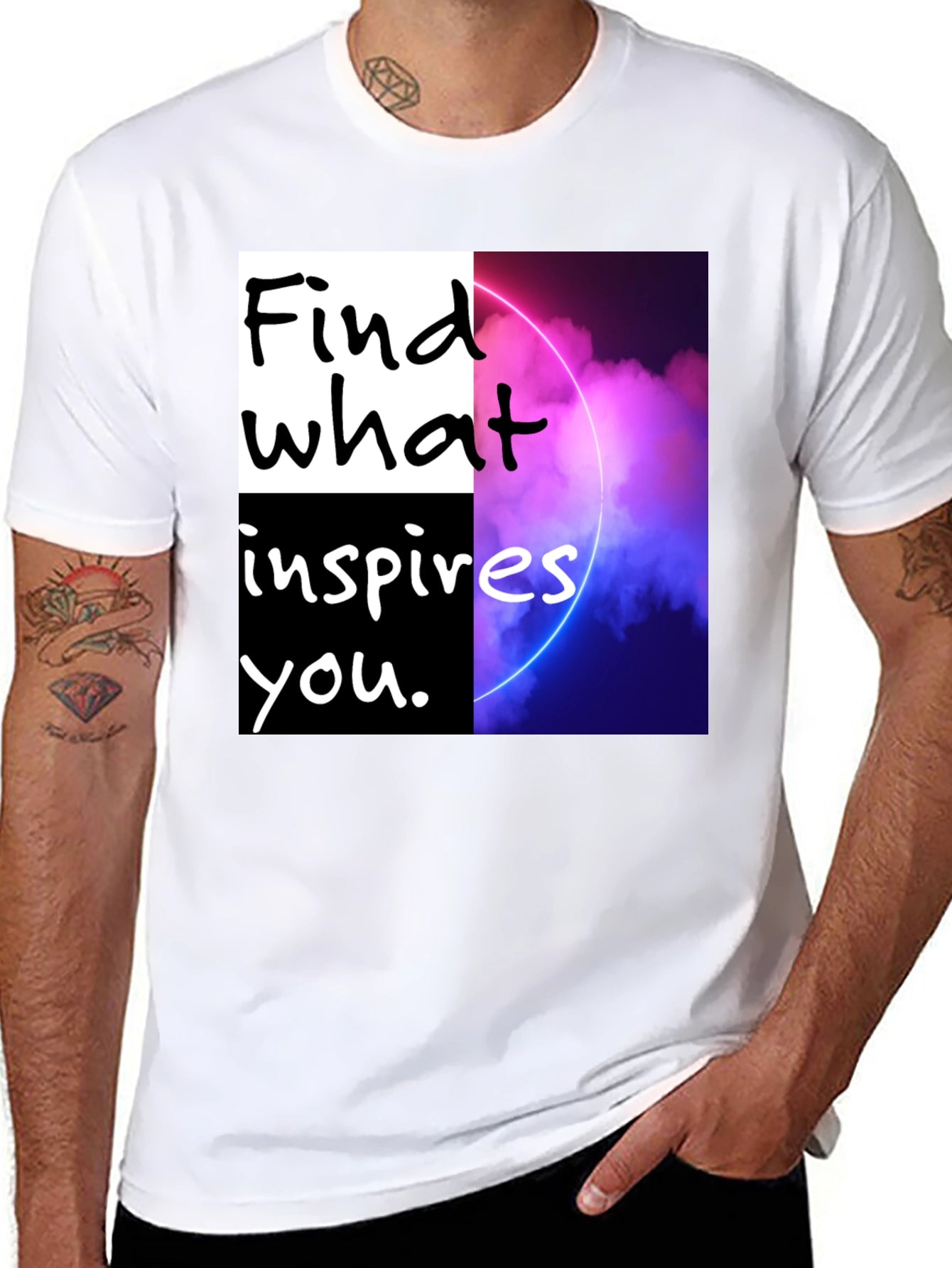 Motivational Graphic T-Shirt - Find What Inspires You