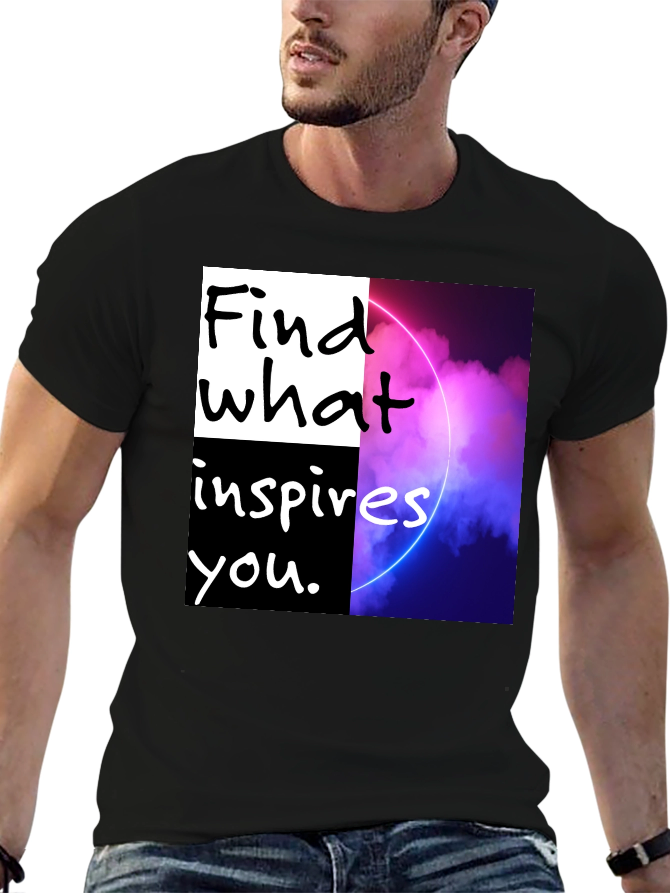 Motivational Graphic T-Shirt - Find What Inspires You