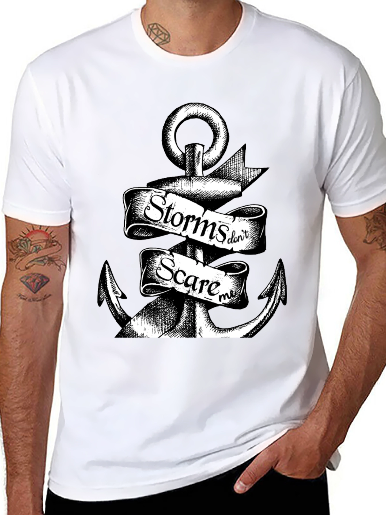 Storms Dont Scare Me Anchor Graphic Tee