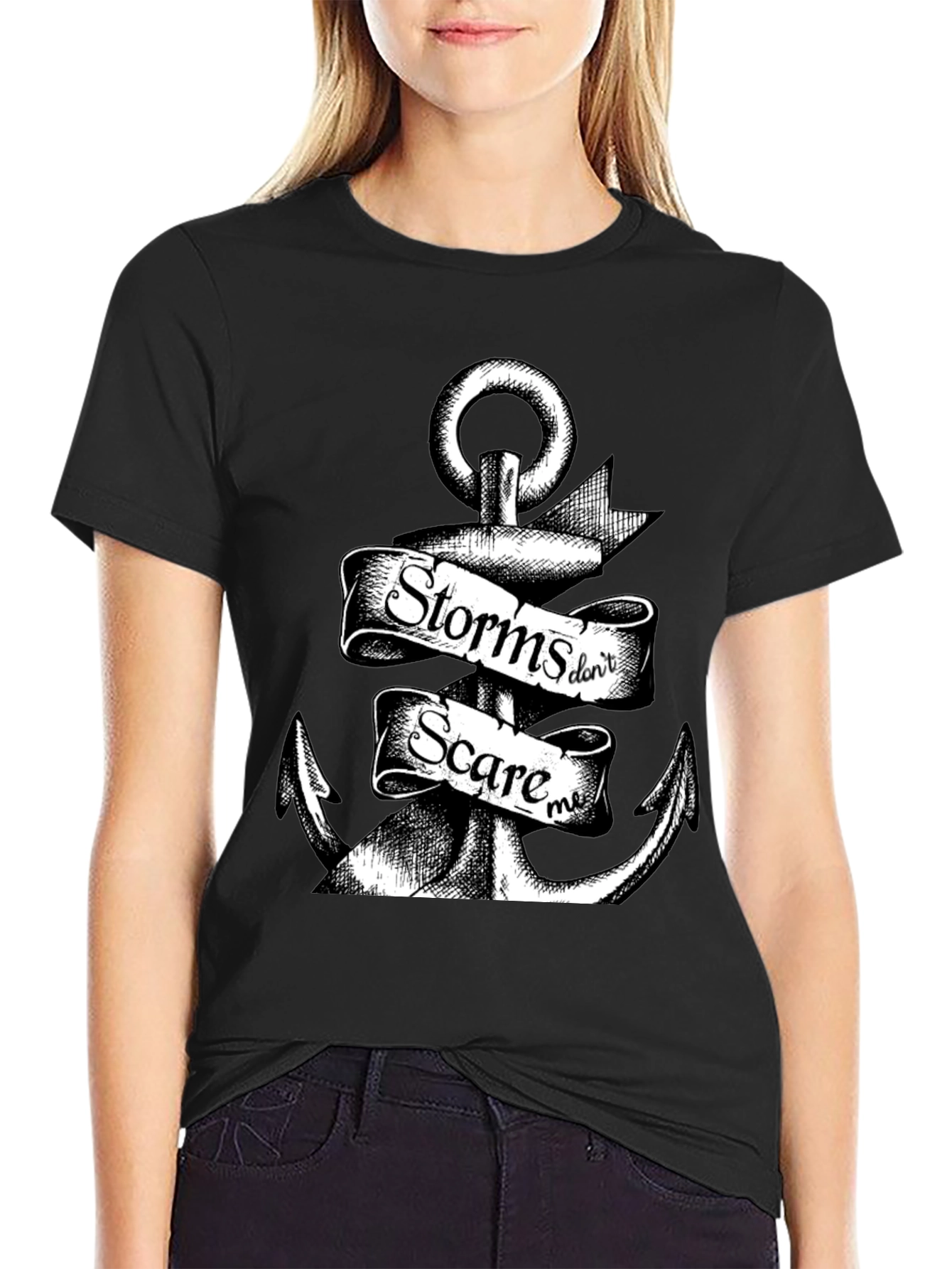 Storms Dont Scare Me Anchor Graphic Tee