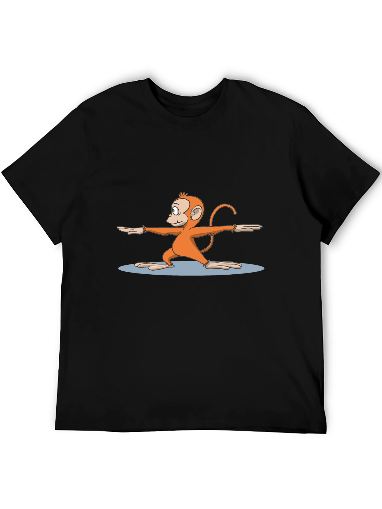 Yoga Monkey Black T-Shirt - Cool Graphic Tee