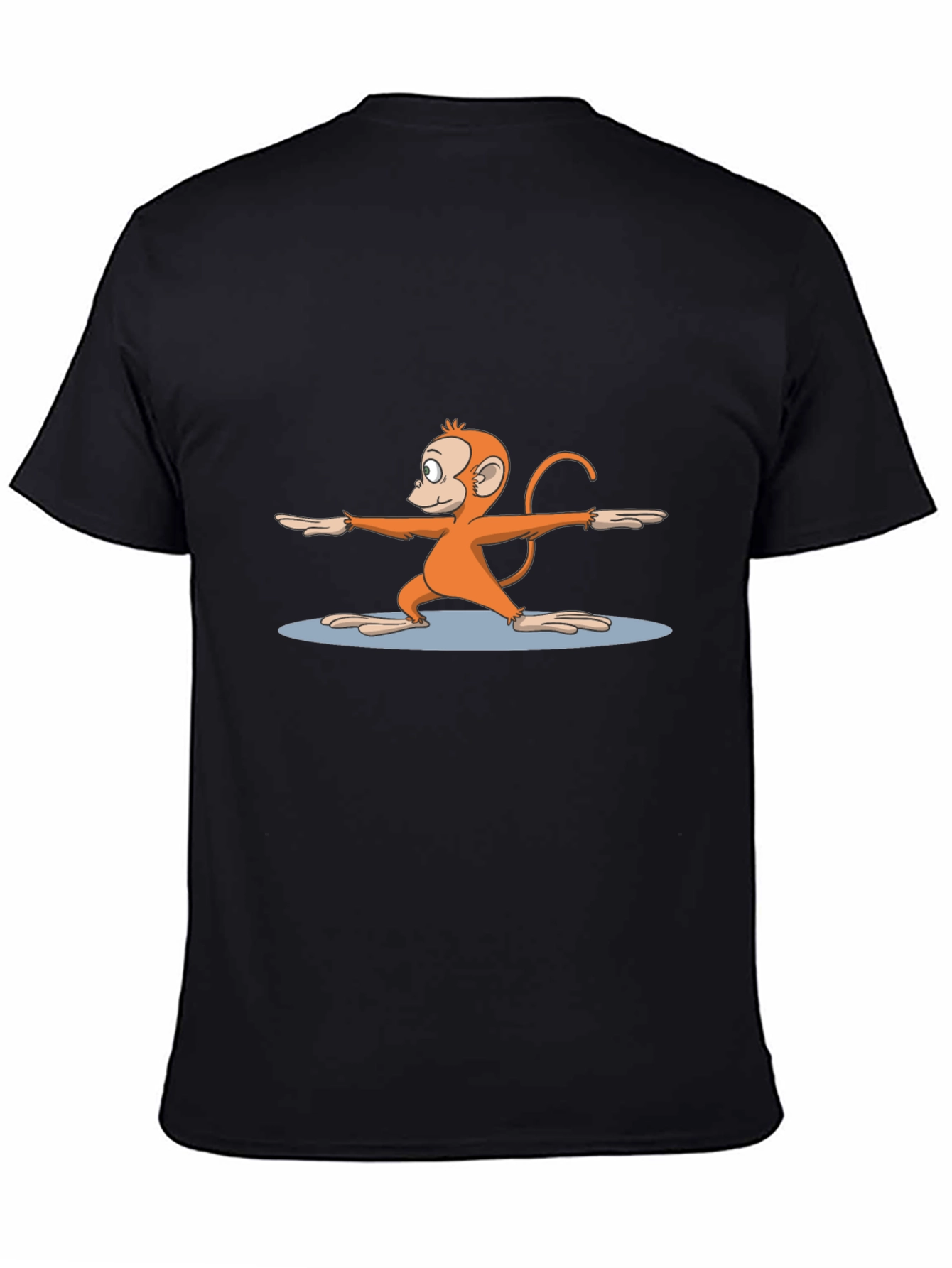 Yoga Monkey Black T-Shirt - Cool Graphic Tee