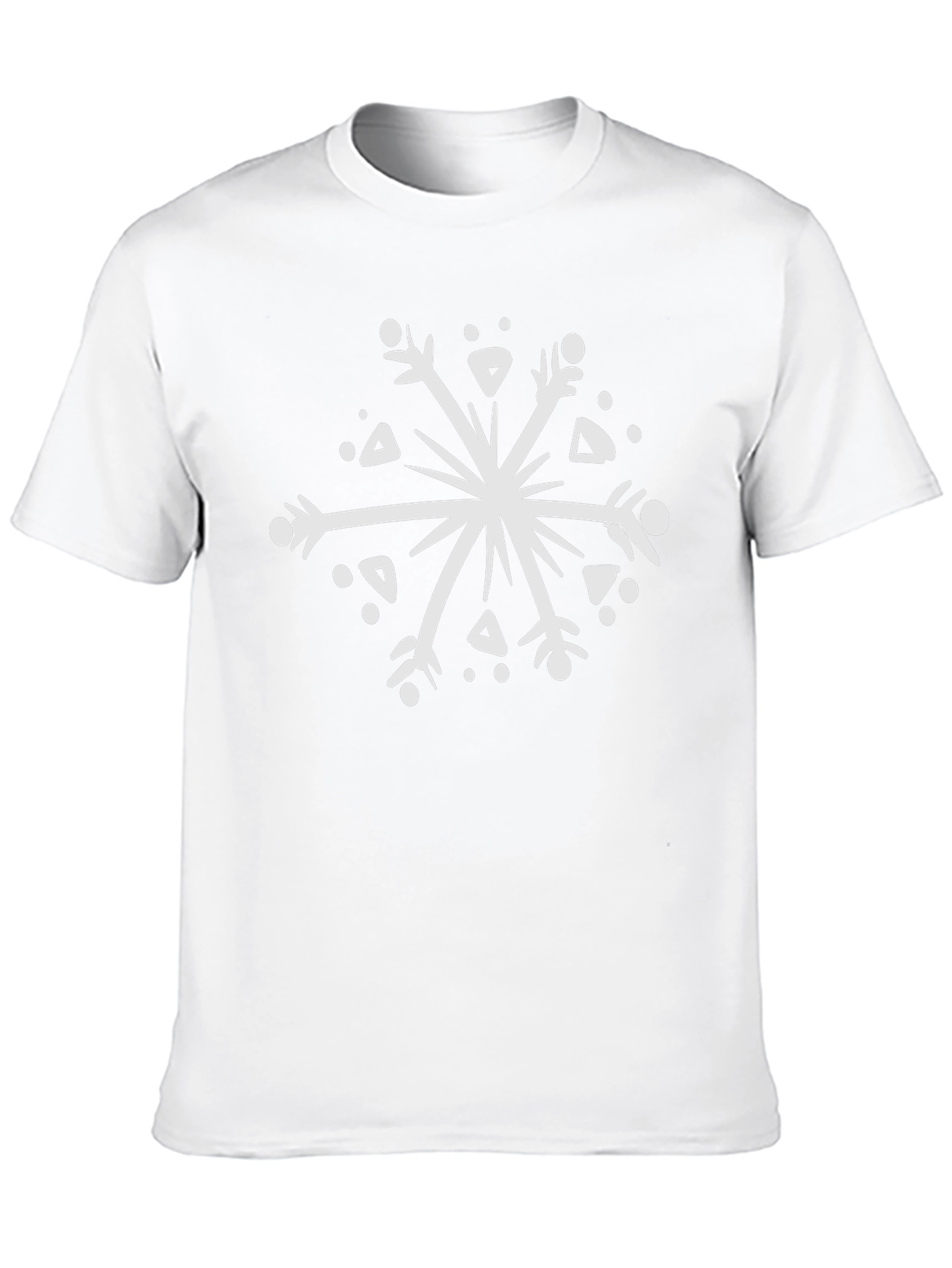 Black Snowflake Graphic Tee - Stylish Winter Wear