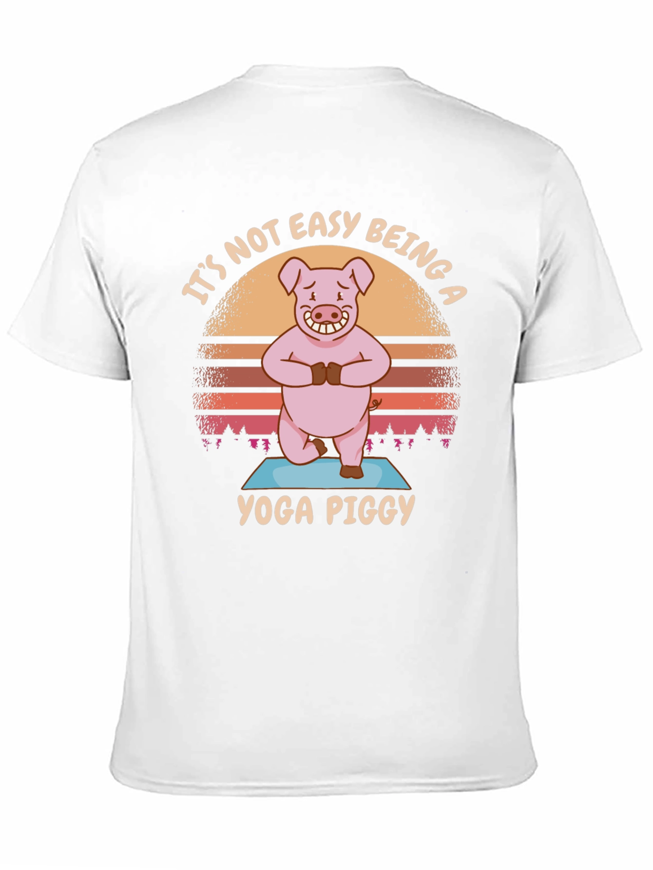 Yoga Piggy T-Shirt - Funny Cartoon Pig Tee