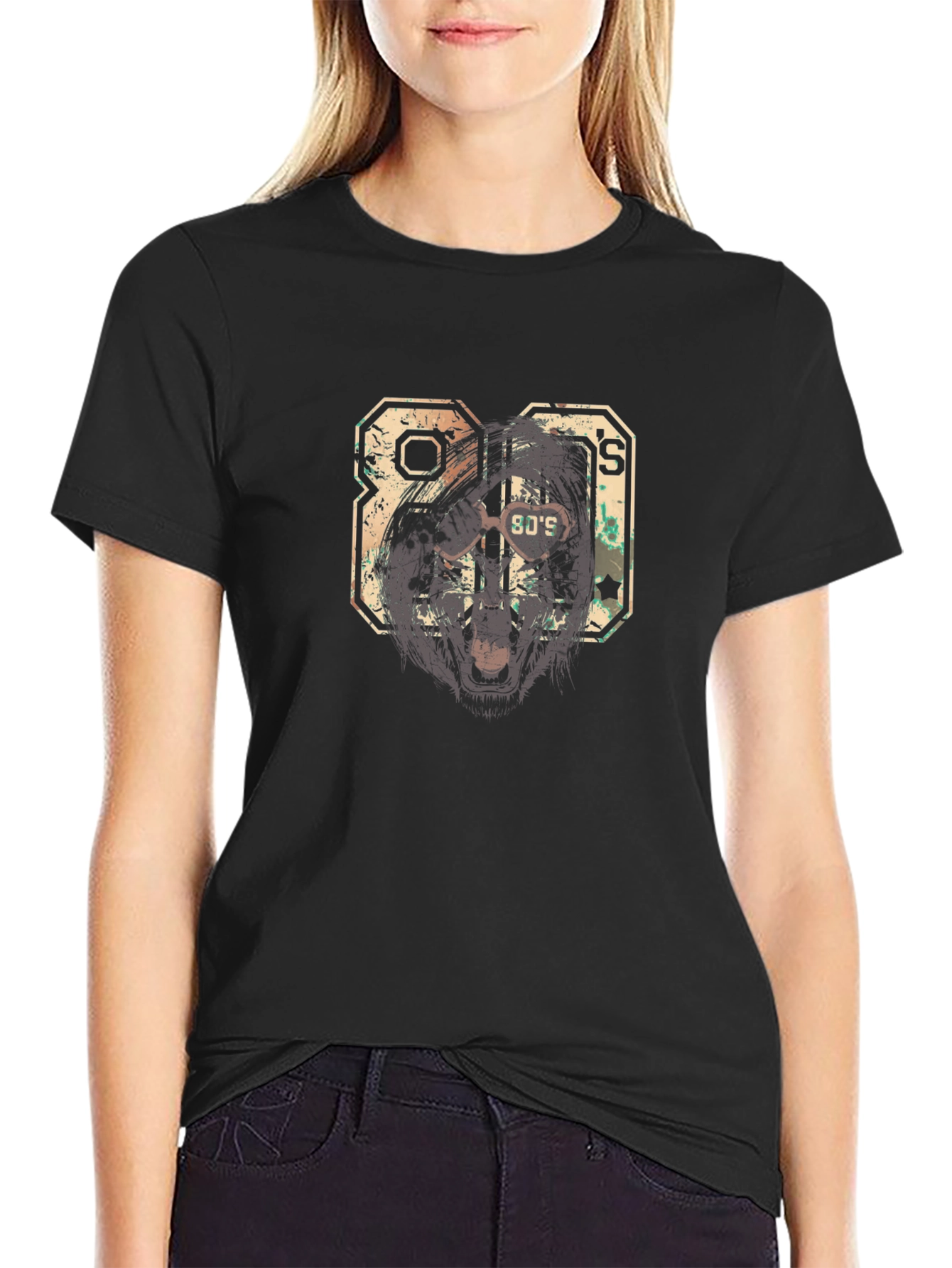 Retro 80s Graphic Print T-Shirt