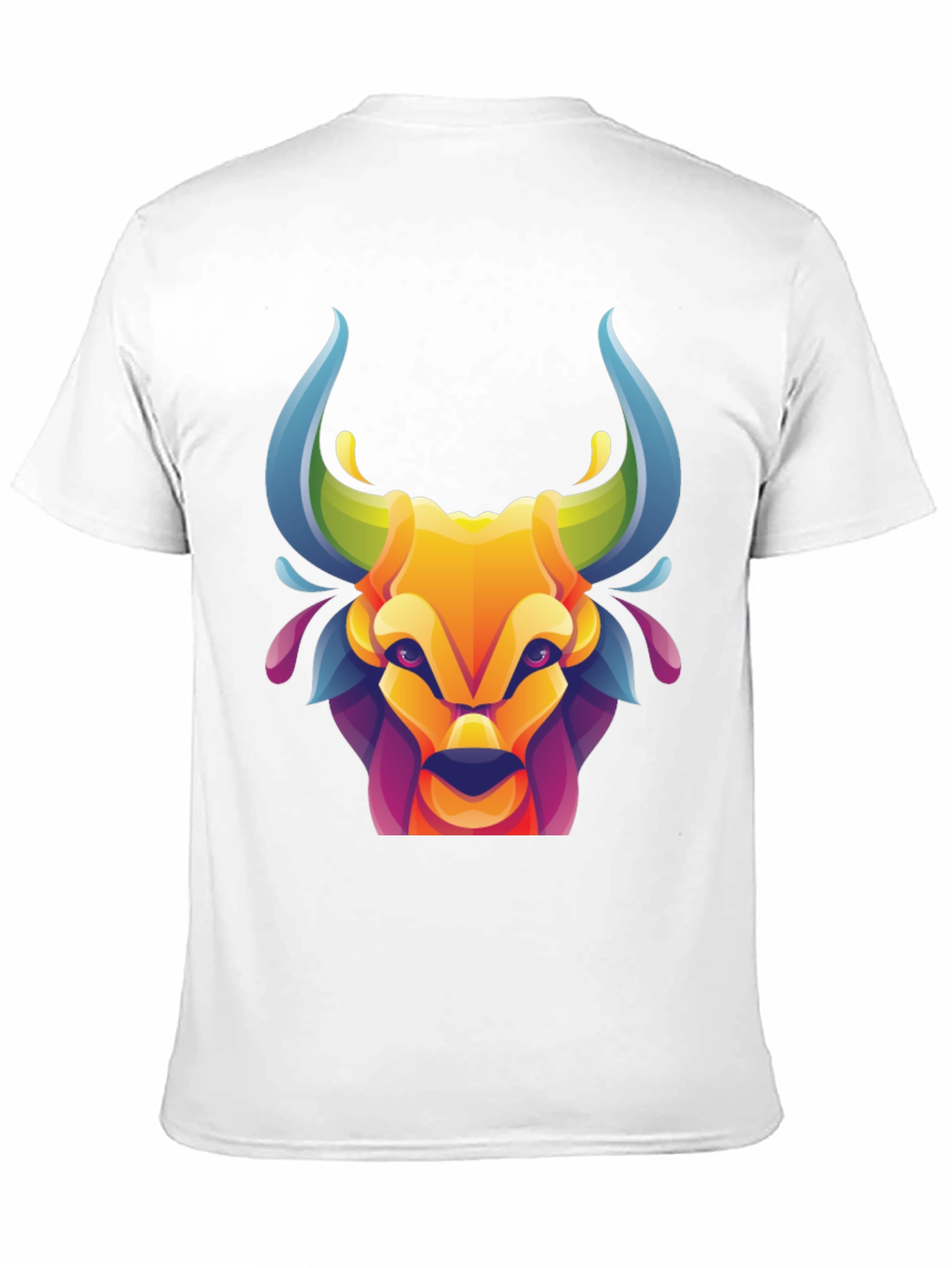 Vibrant Bull Graphic Tee - Stylish Mens Black T-Shirt