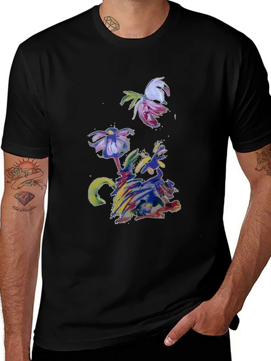 Abstract Floral T-Shirt - Artistic Impression