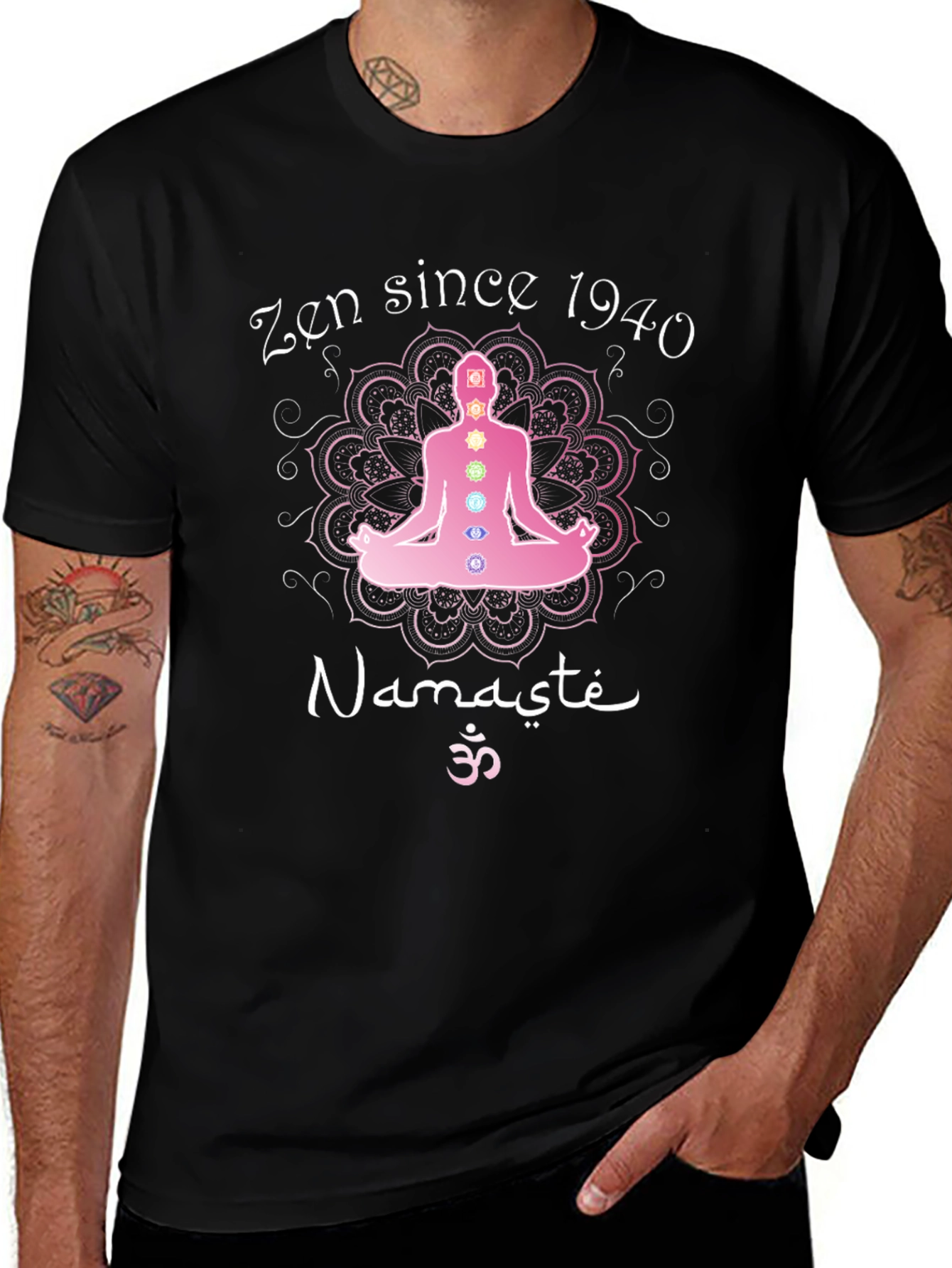 Zen Since 1940 Yoga Chakra T-Shirt Namaste Meditation