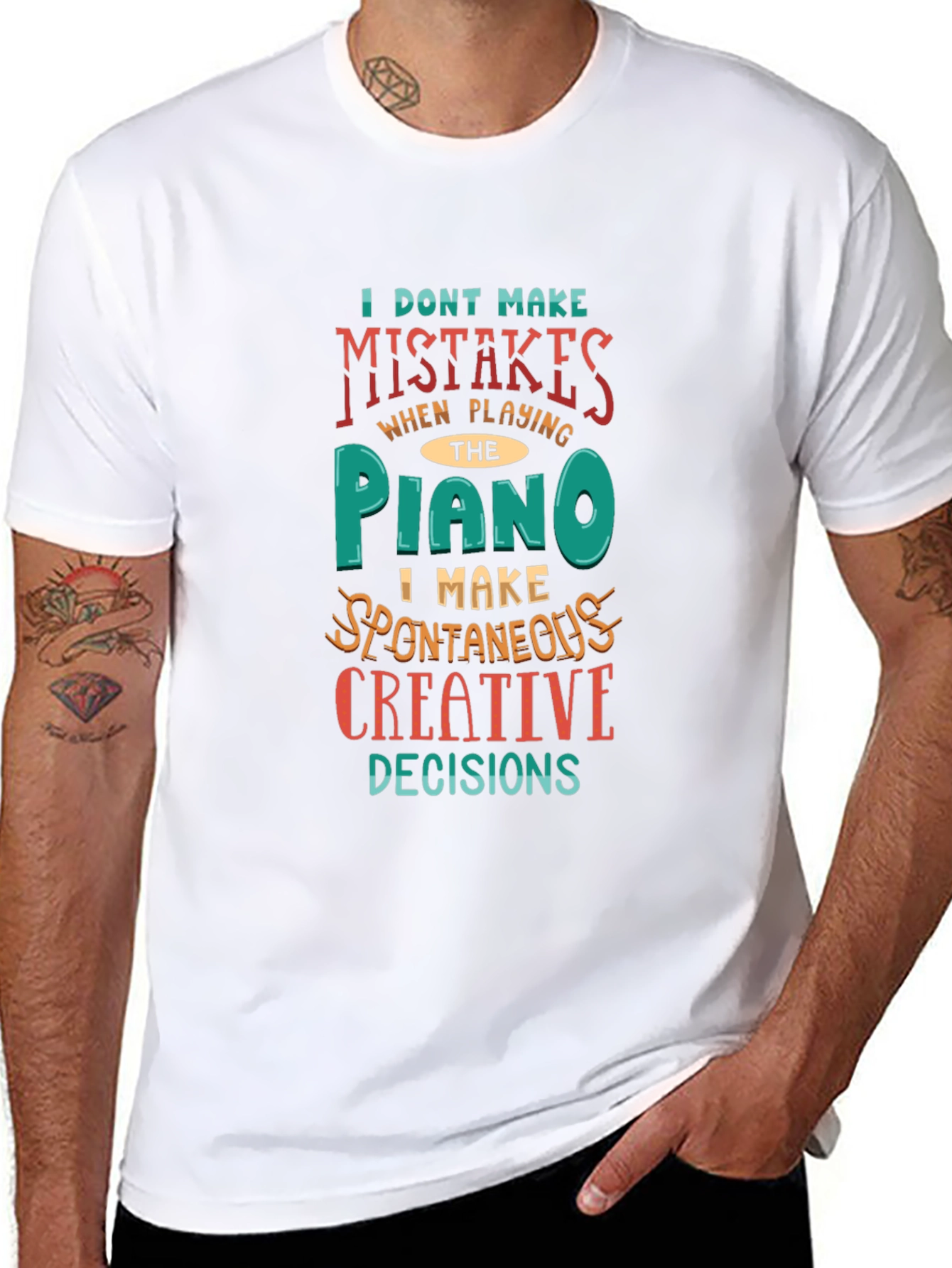 Piano Player Creative Decisions Graphic Tee