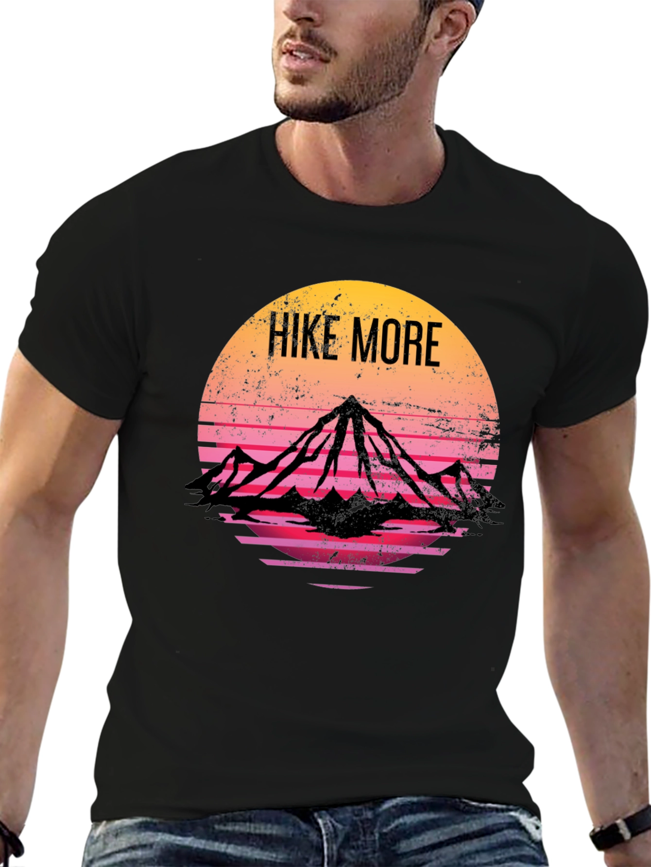 Hike More Retro Mountain T-Shirt
