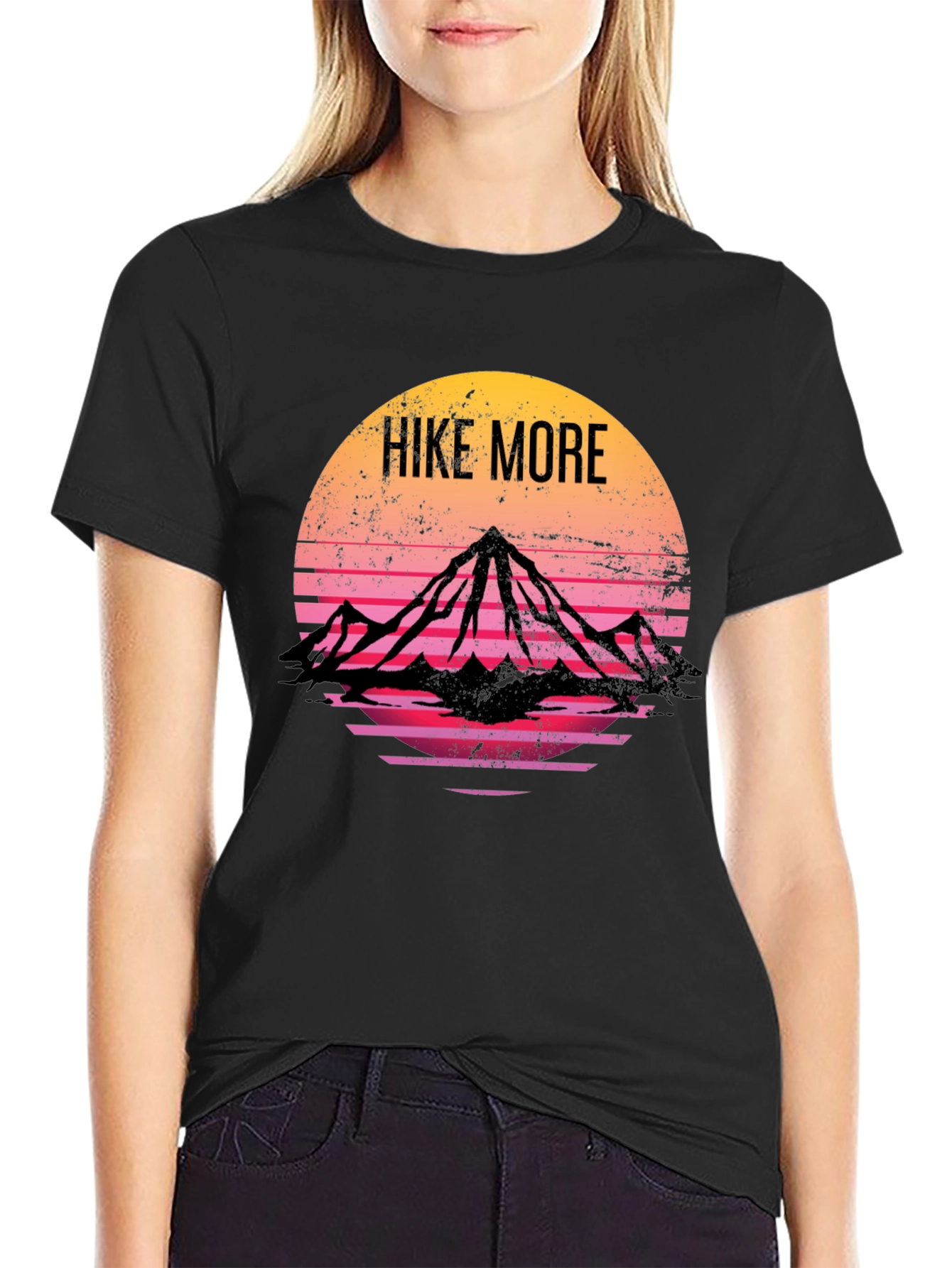 Hike More Retro Mountain T-Shirt