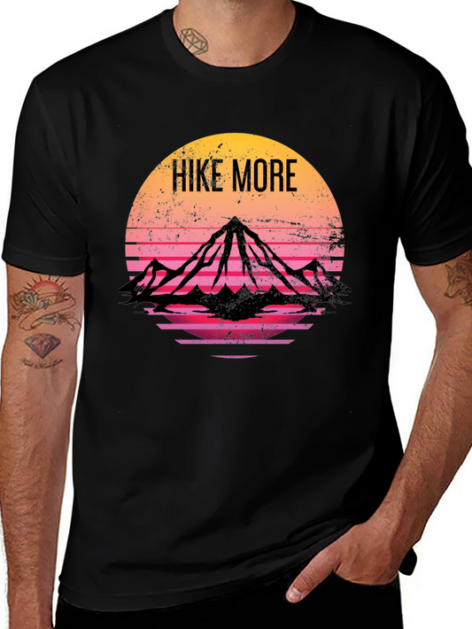 Hike More Retro Mountain T-Shirt