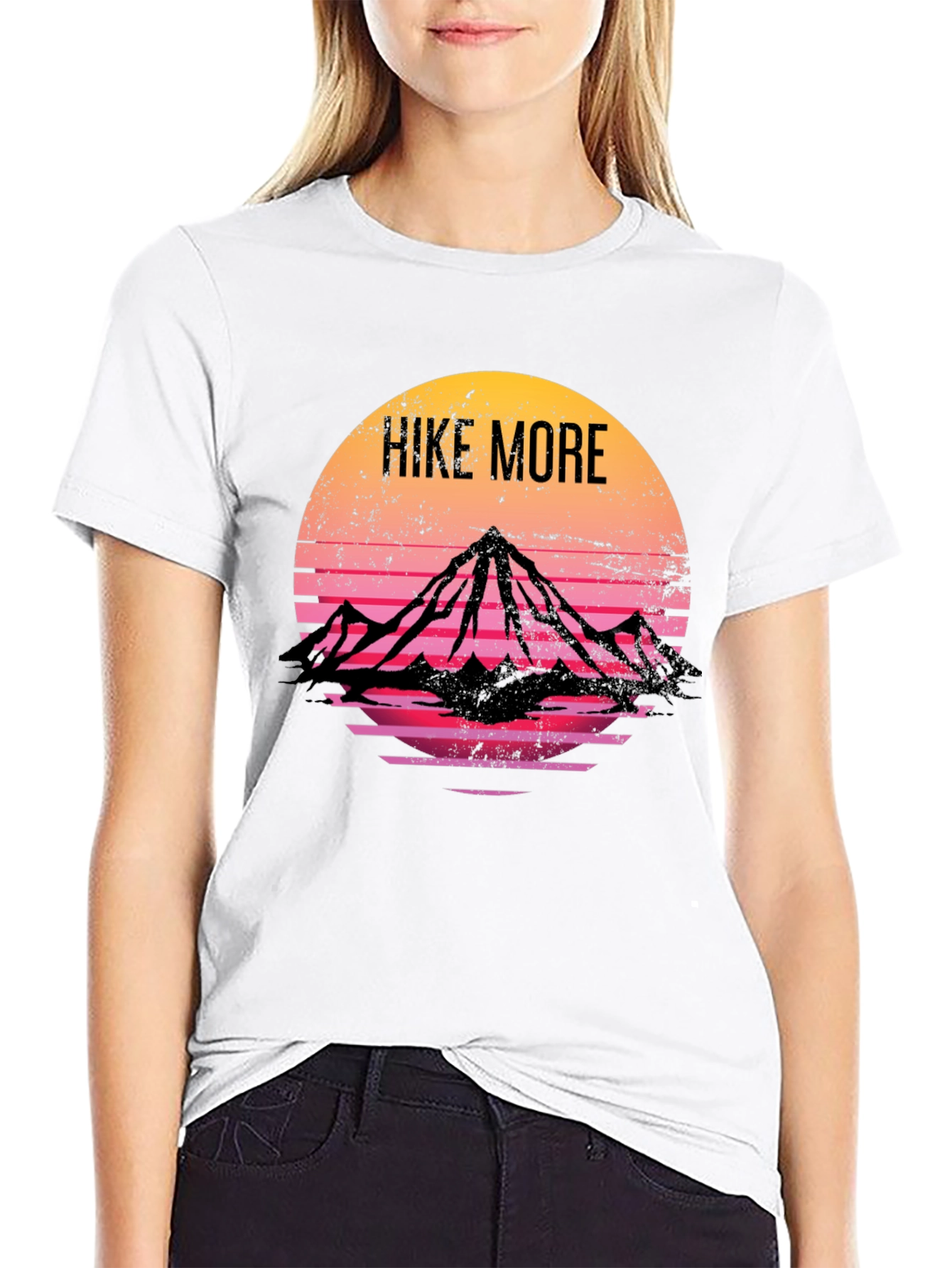 Hike More Retro Mountain T-Shirt
