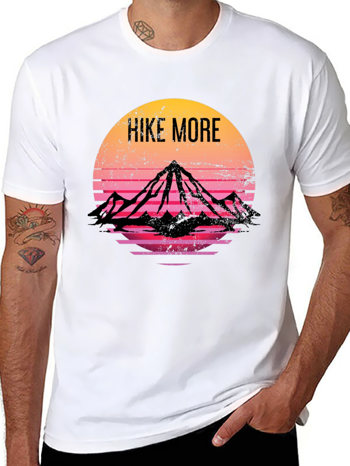 Hike More Retro Mountain T-Shirt