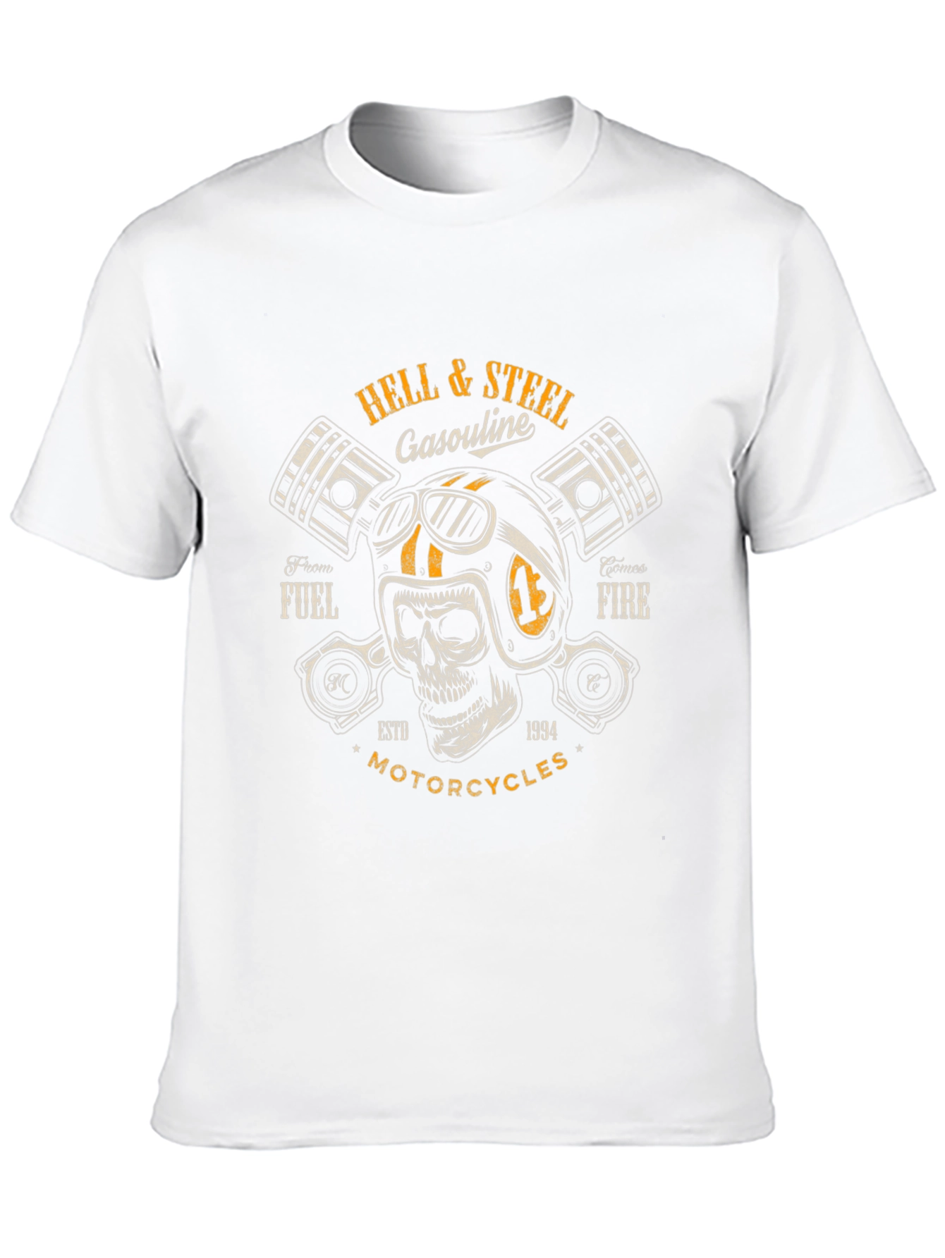 Hell & Steel Motorcycle Graphic T-Shirt