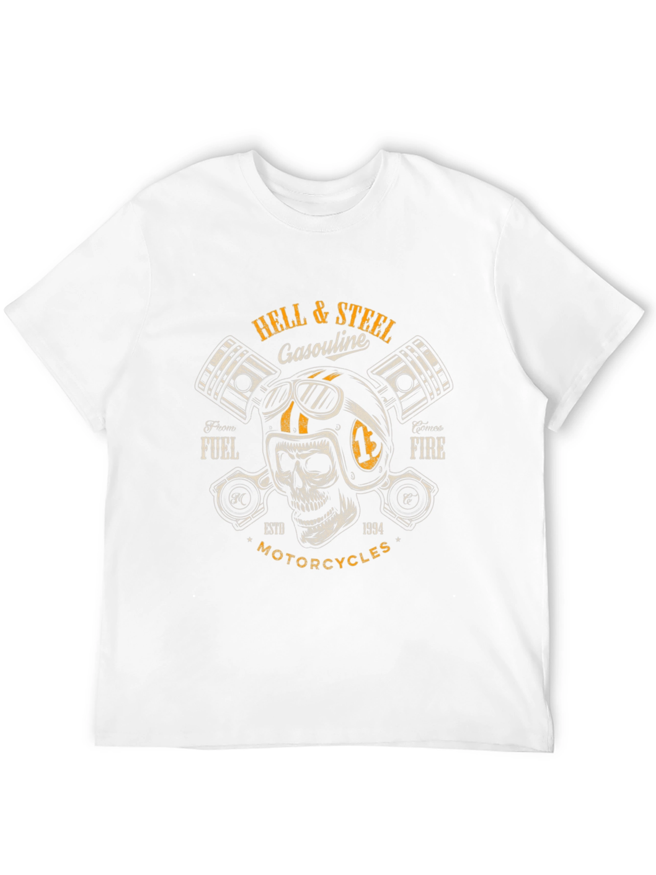 Hell & Steel Motorcycle Graphic T-Shirt