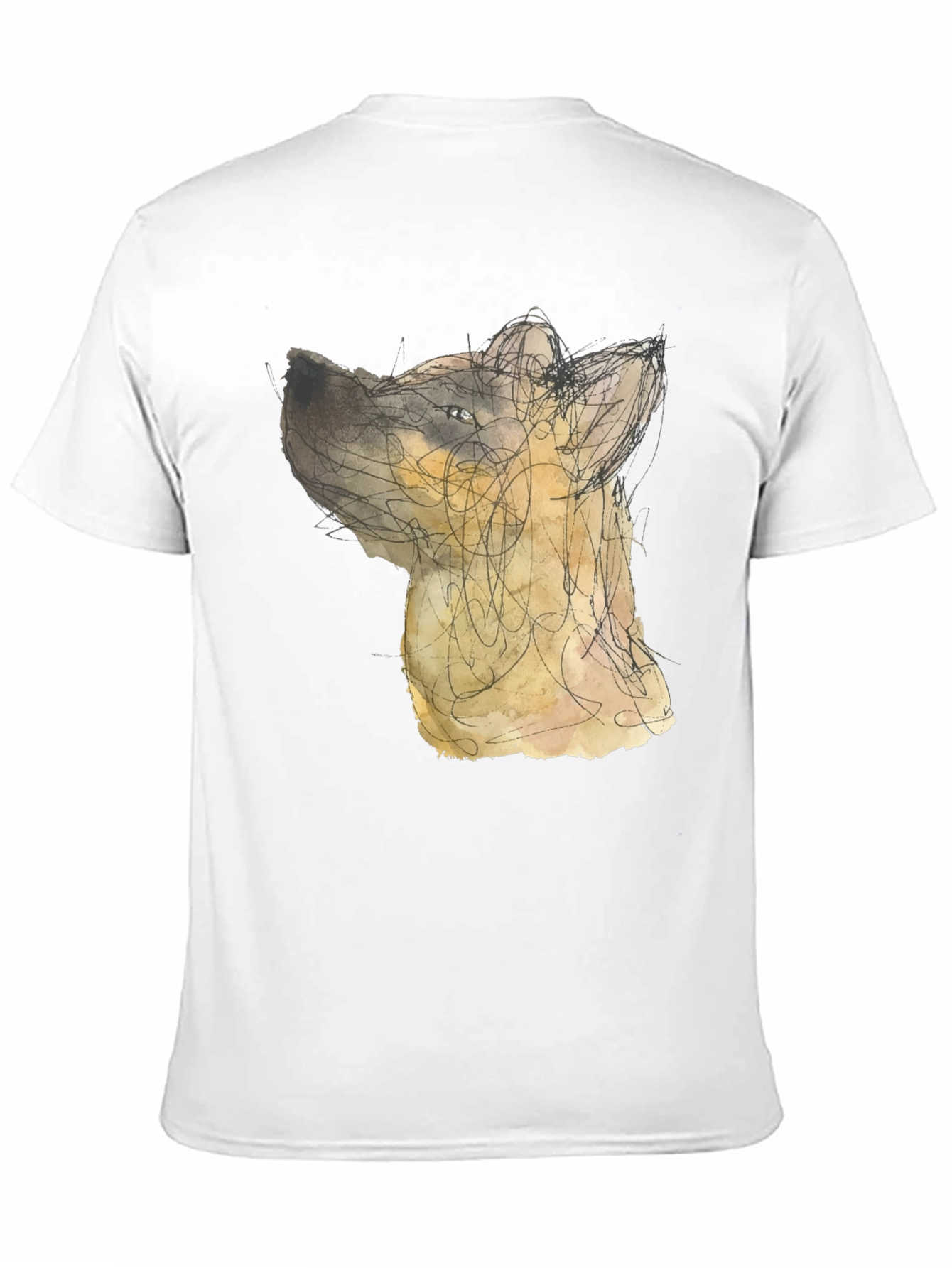 Abstract Dog Art Black T-Shirt