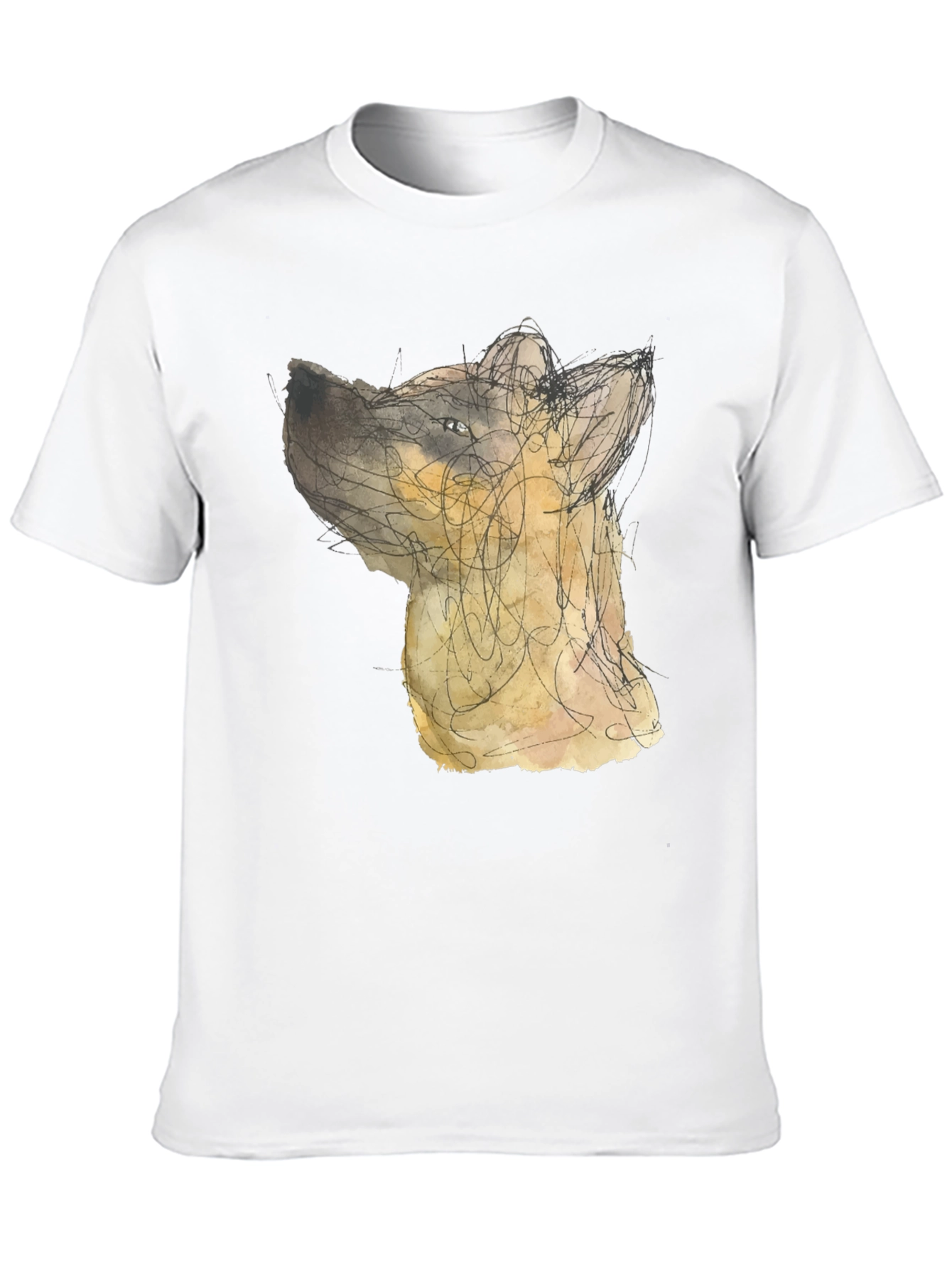 Abstract Dog Art Black T-Shirt