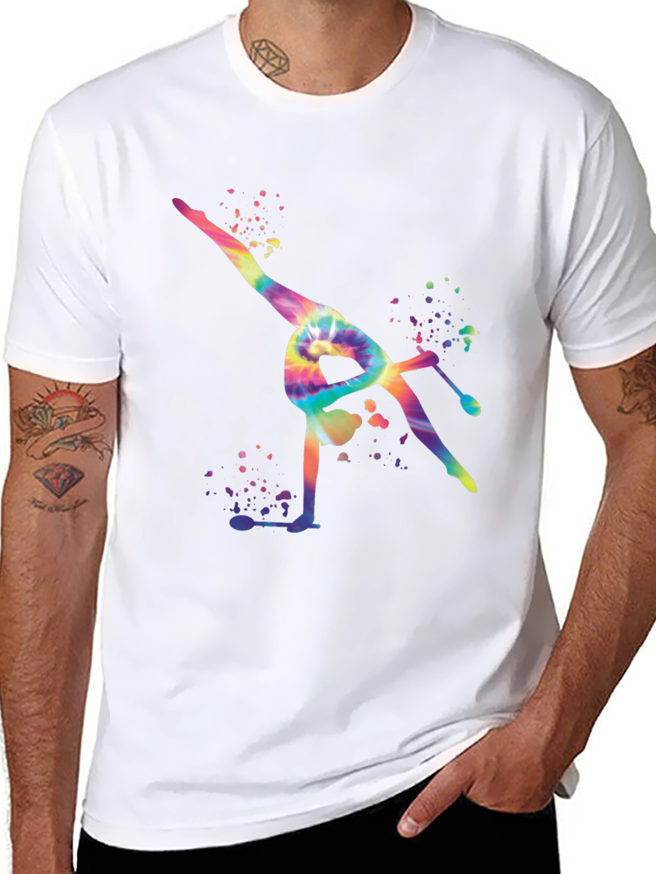 Gymnast Tie-Dye Black T-Shirt