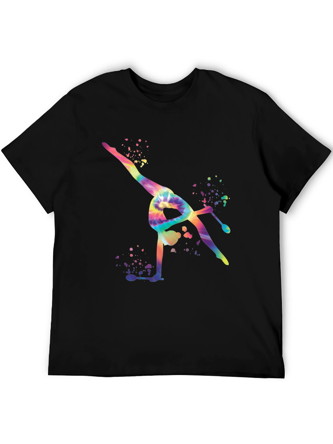 Gymnast Tie-Dye Black T-Shirt