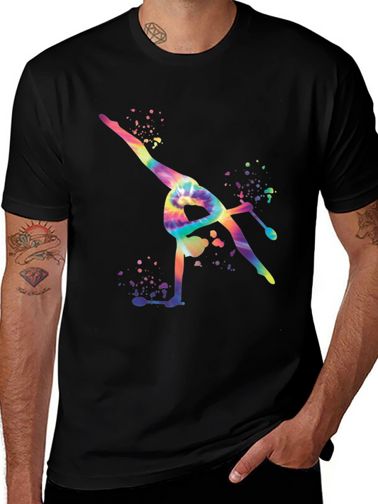 Gymnast Tie-Dye Black T-Shirt
