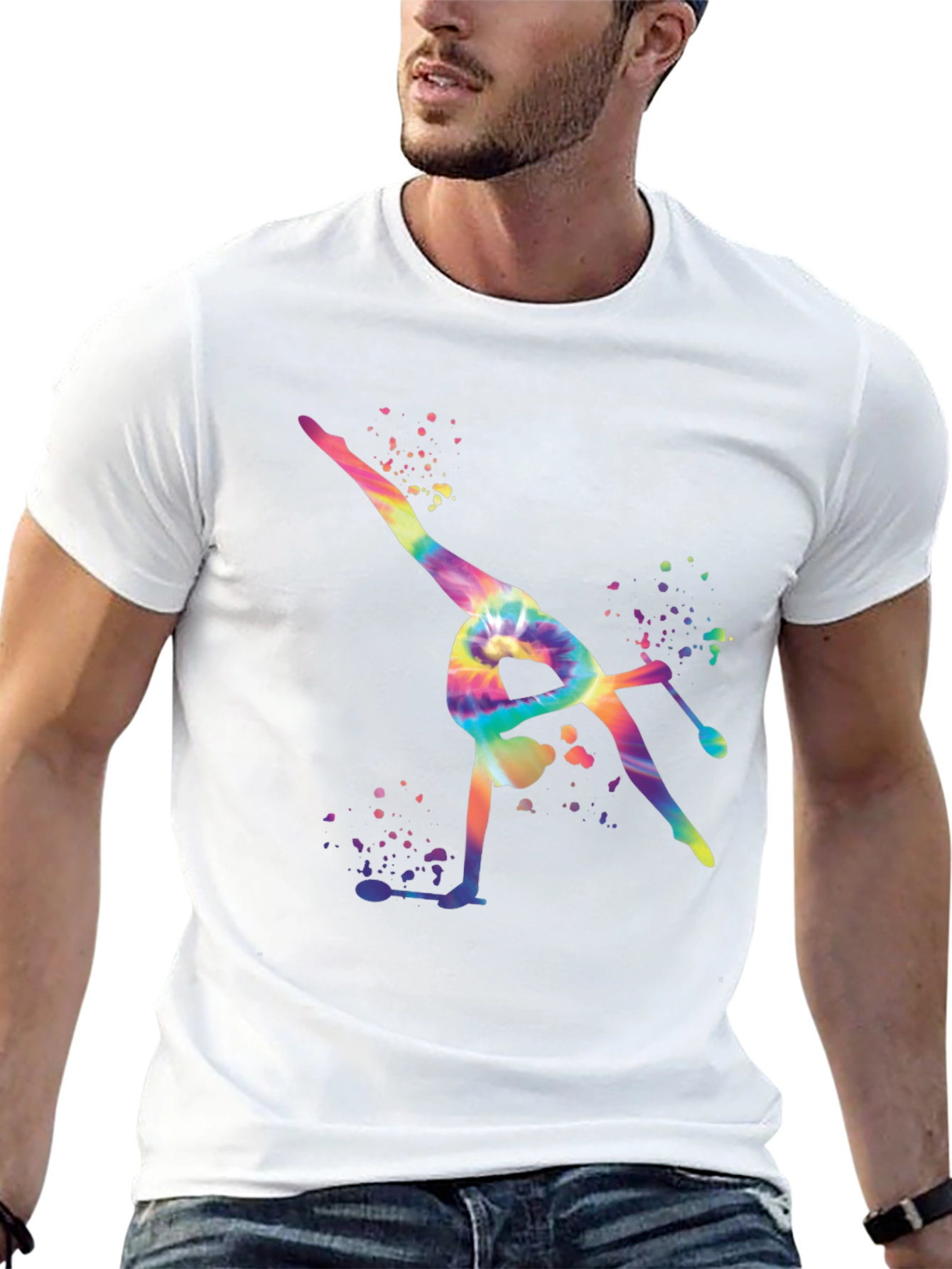 Gymnast Tie-Dye Black T-Shirt
