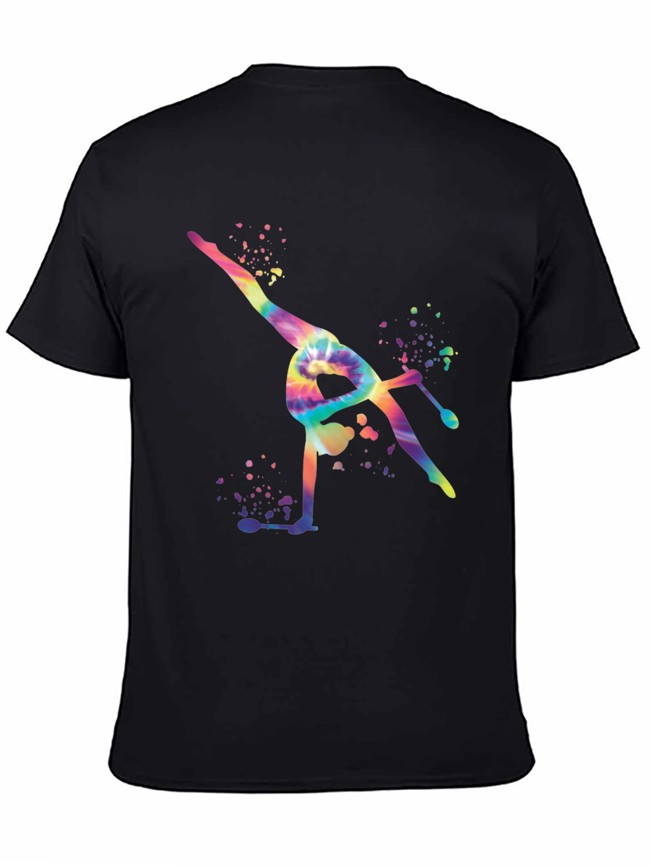 Gymnast Tie-Dye Black T-Shirt
