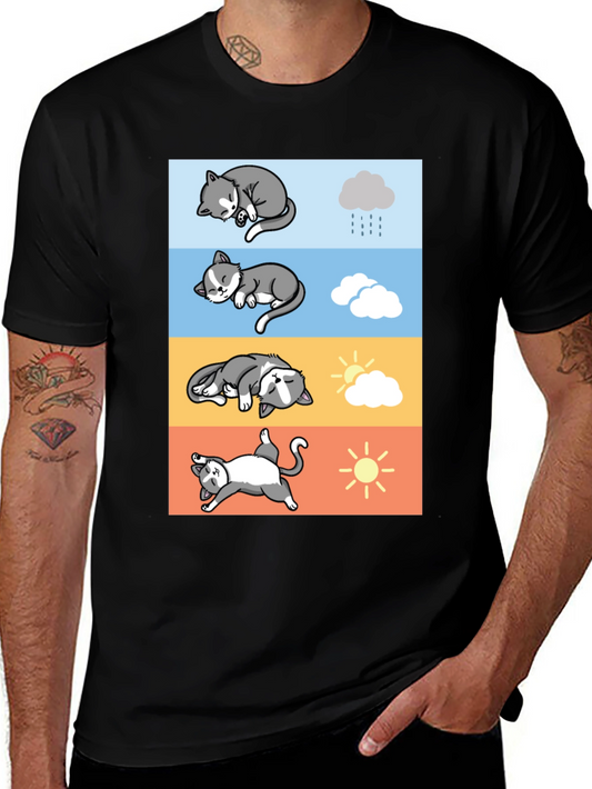 Cat Mood T-Shirt - Weather Graphic Tee