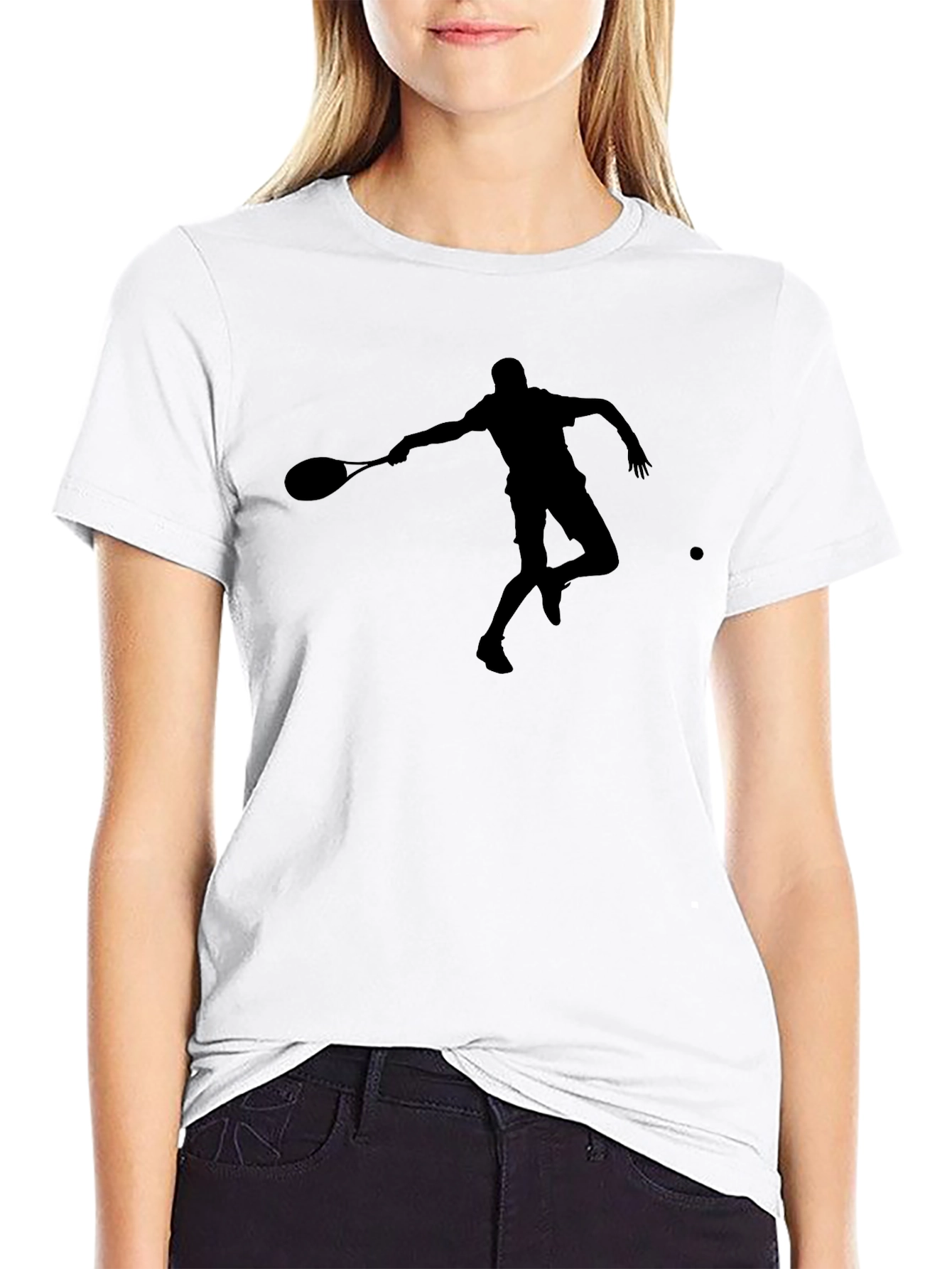 Black Tennis Silhouette T-Shirt