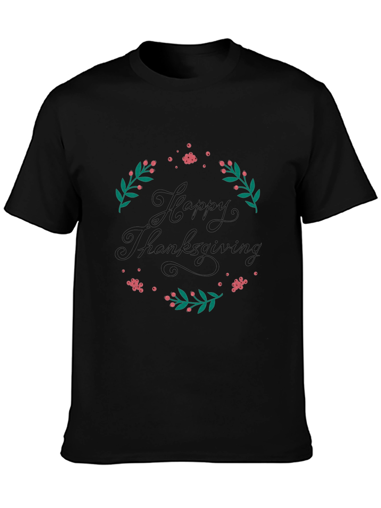 Happy Thanksgiving Wreath Graphic Tee