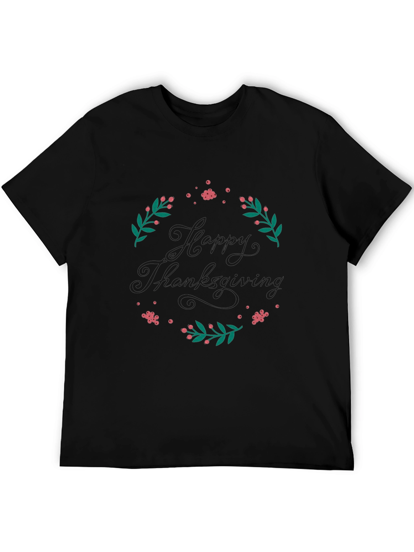 Happy Thanksgiving Wreath Graphic Tee