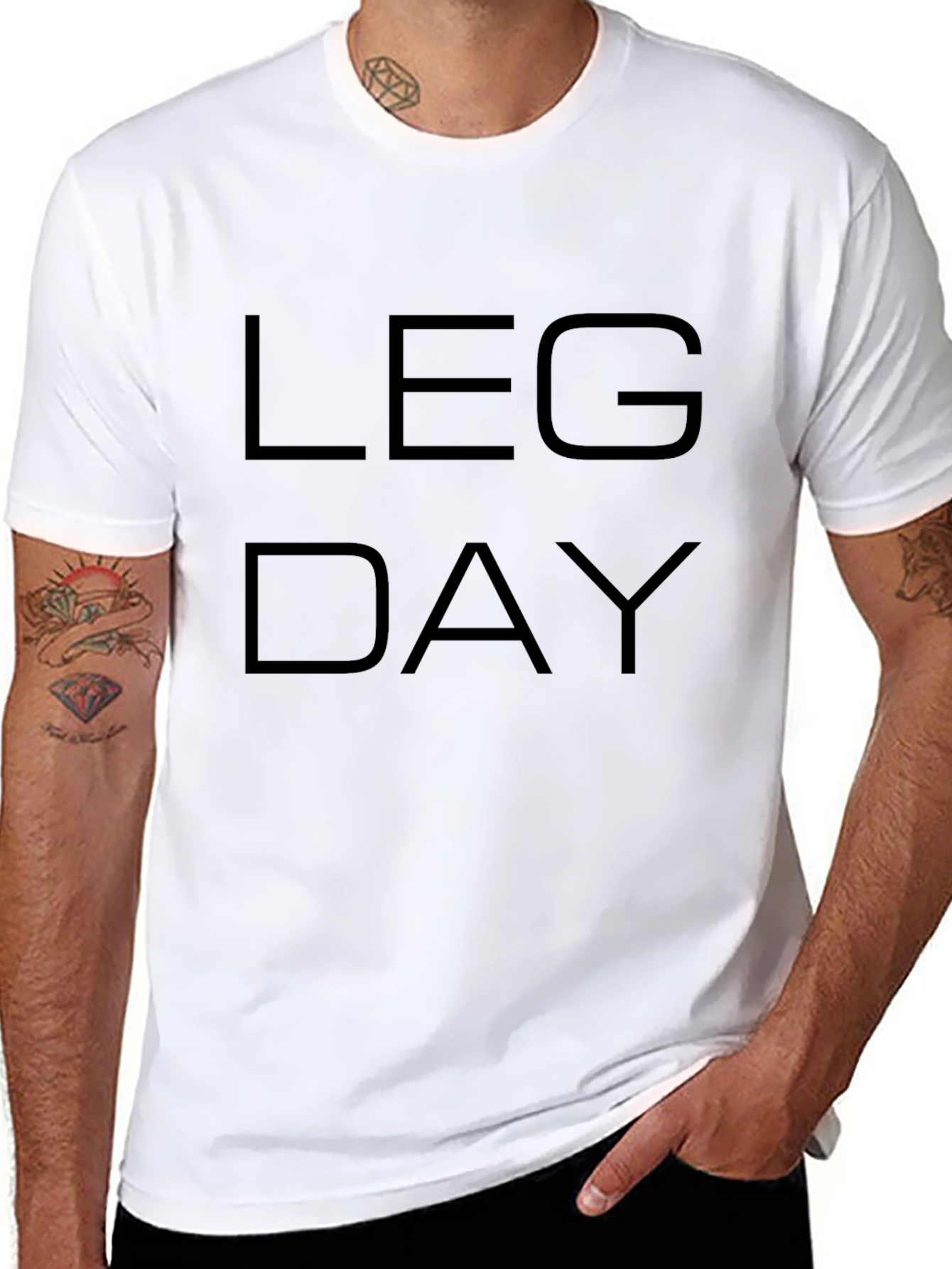 Leg Day Black T-Shirt - Gym Motivation Apparel
