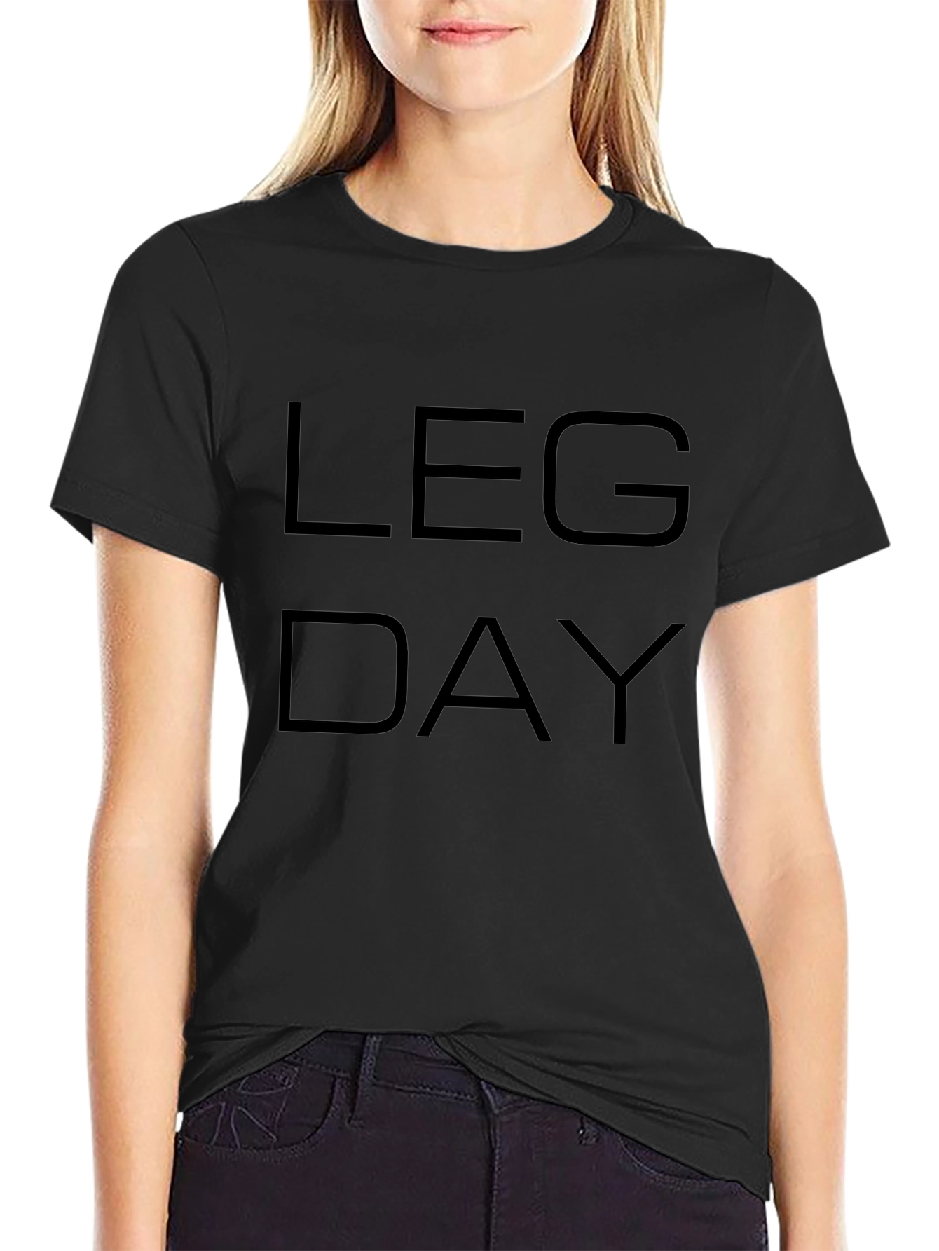 Leg Day Black T-Shirt - Gym Motivation Apparel