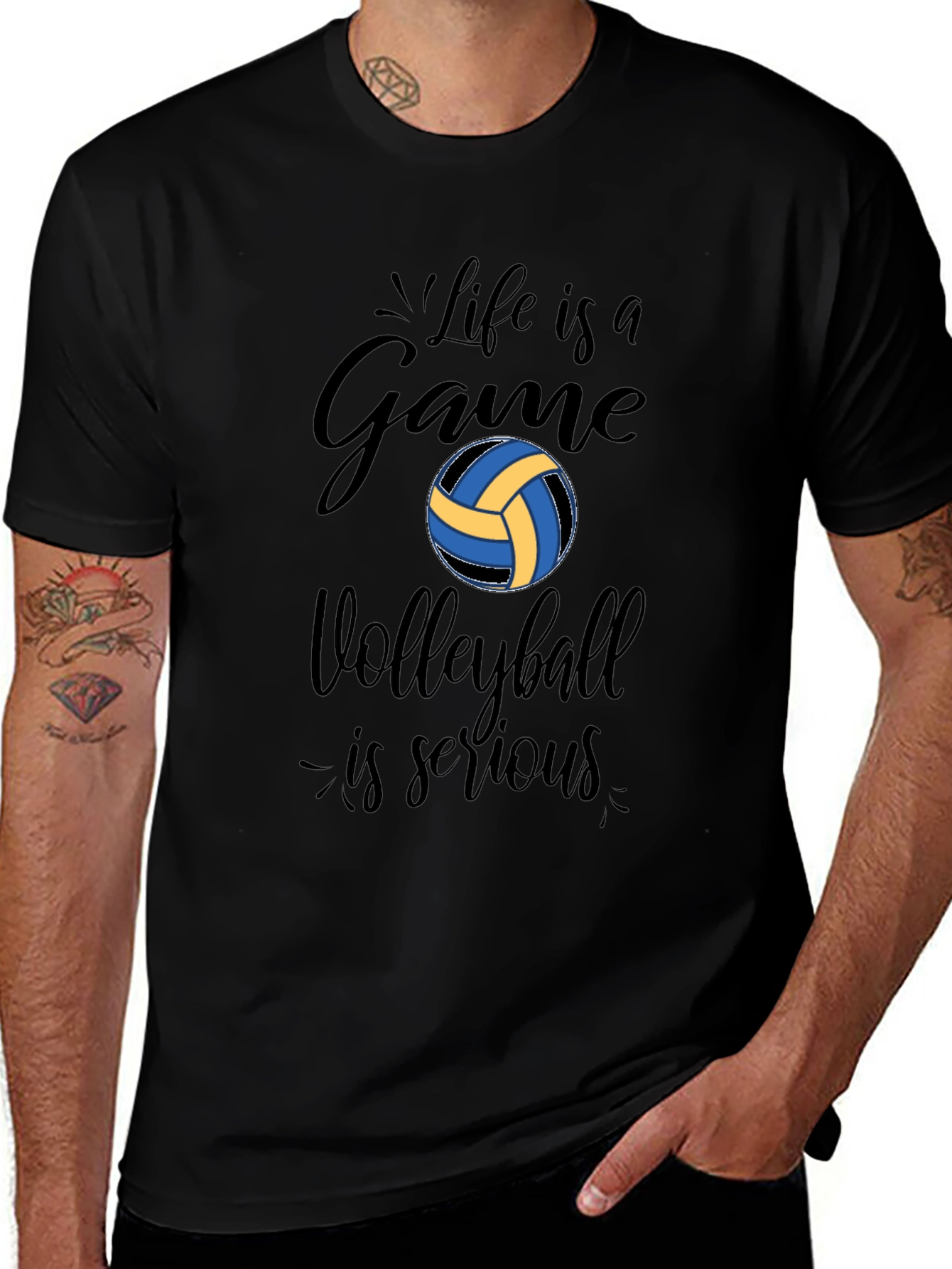 Life is a Game Volleyball Graphic T-Shirt
