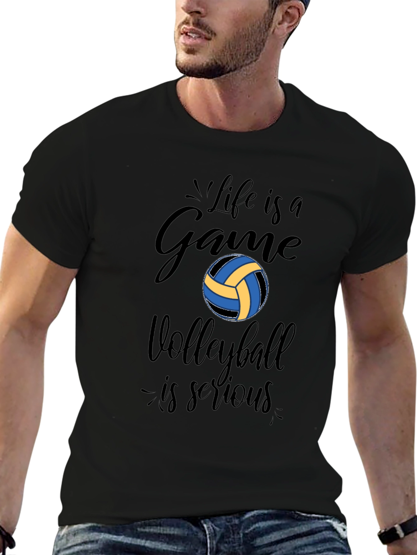 Life is a Game Volleyball Graphic T-Shirt