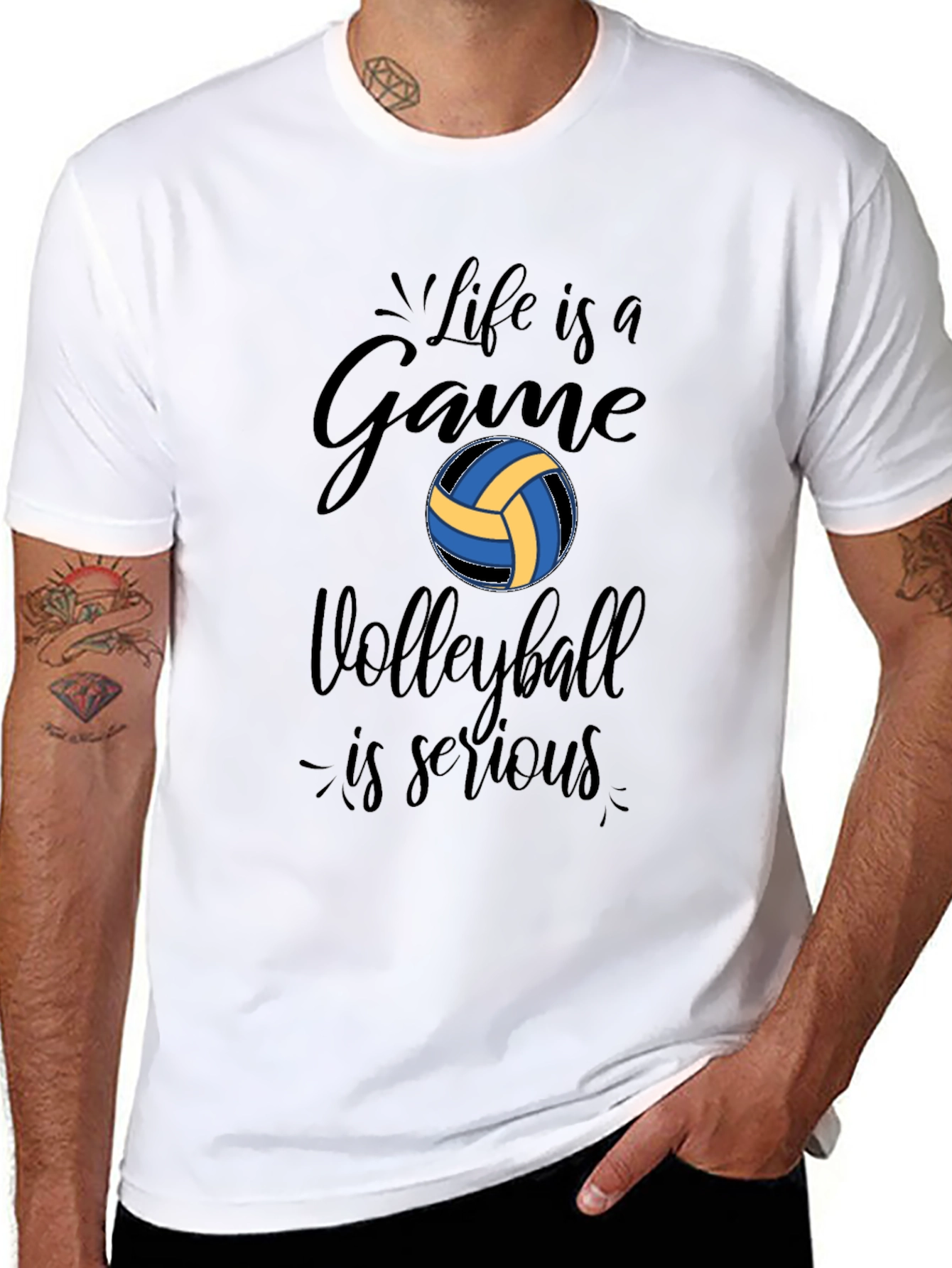 Life is a Game Volleyball Graphic T-Shirt