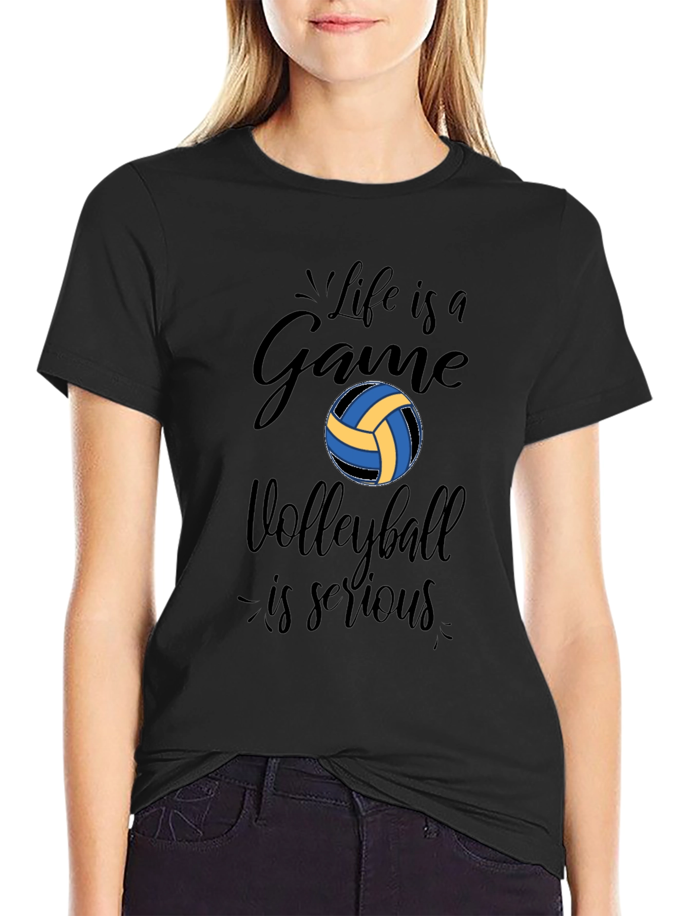 Life is a Game Volleyball Graphic T-Shirt