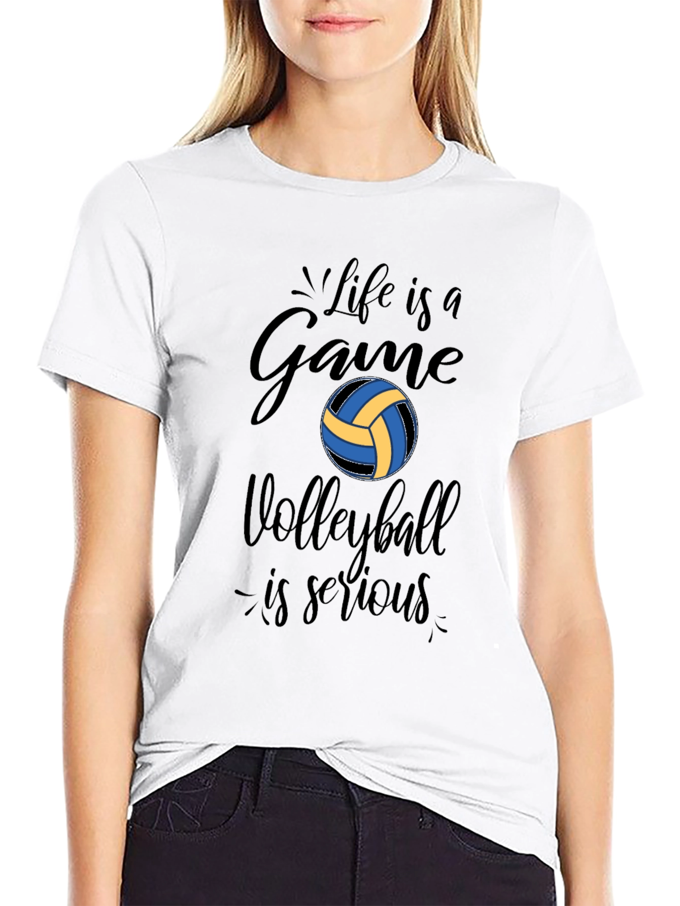Life is a Game Volleyball Graphic T-Shirt
