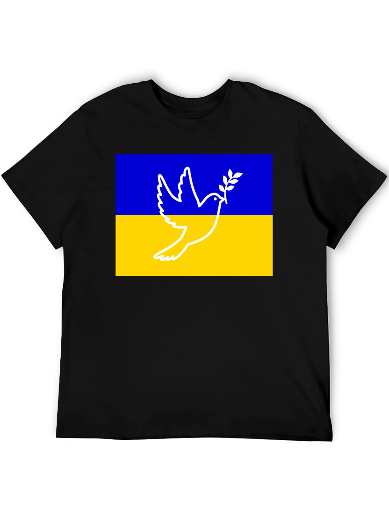 Ukraine Peace Dove Graphic Tee - Black