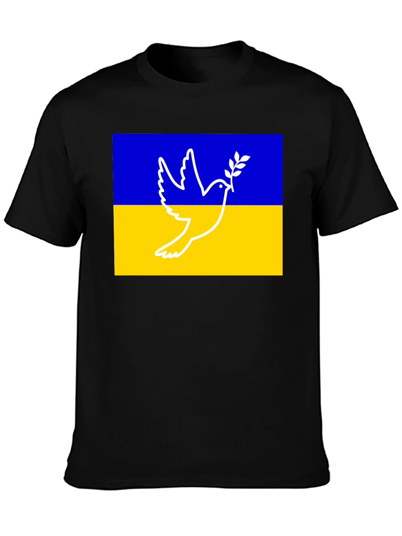 Ukraine Peace Dove Graphic Tee - Black
