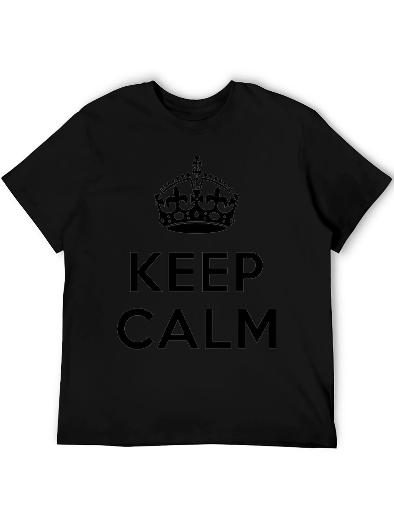 Keep Calm Black T-Shirt - Mens Fashion