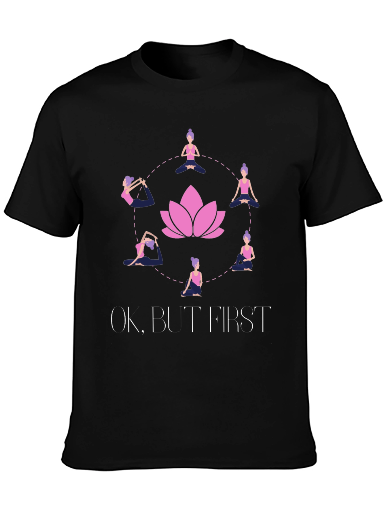 Yoga First T-Shirt - Lotus Design