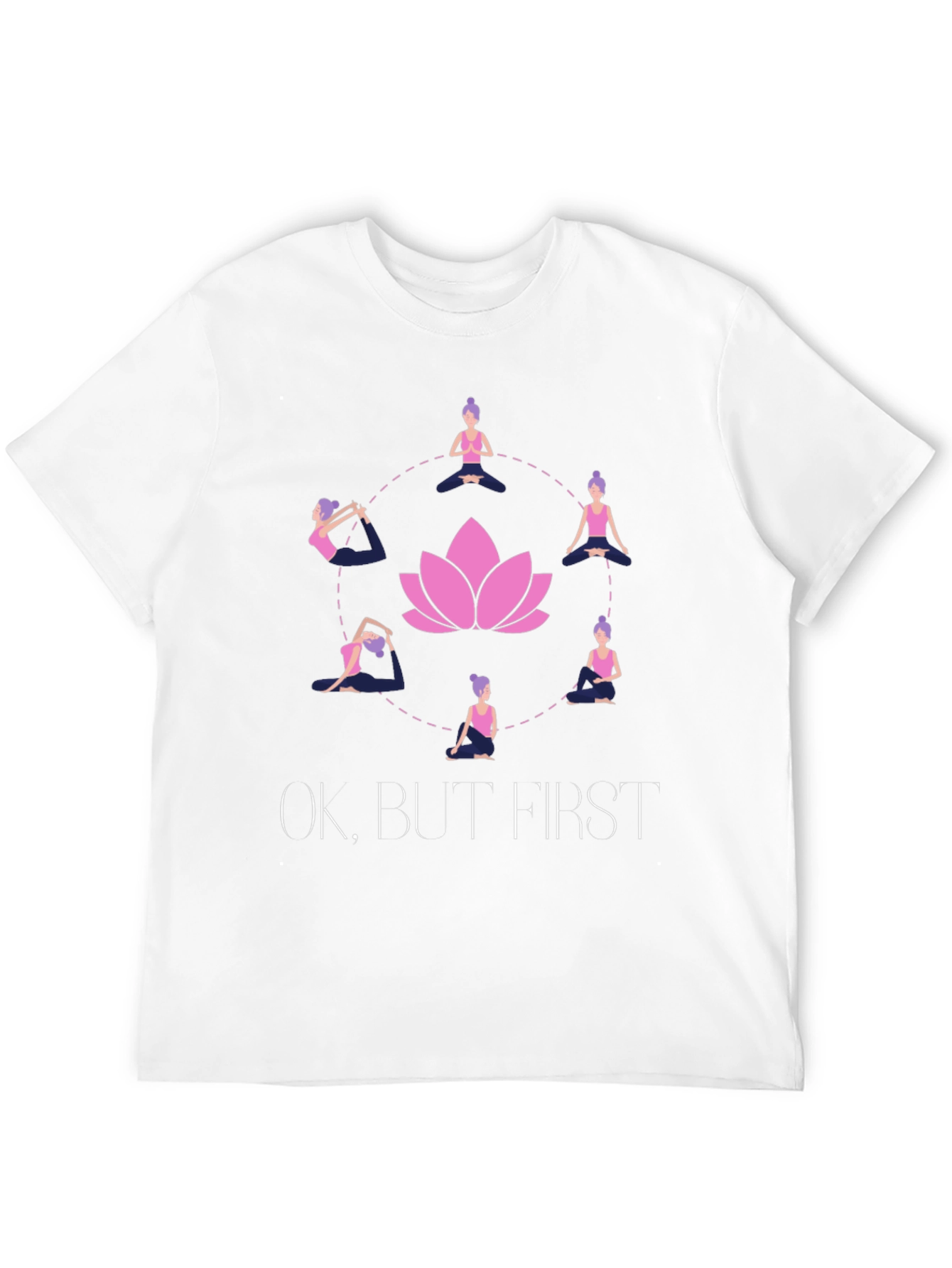Yoga First T-Shirt - Lotus Design