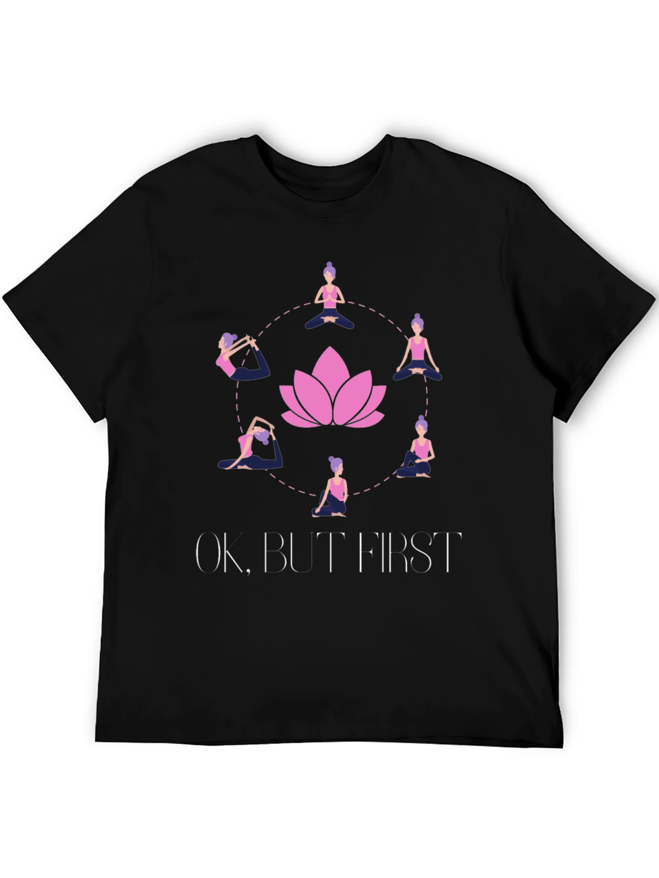Yoga First T-Shirt - Lotus Design